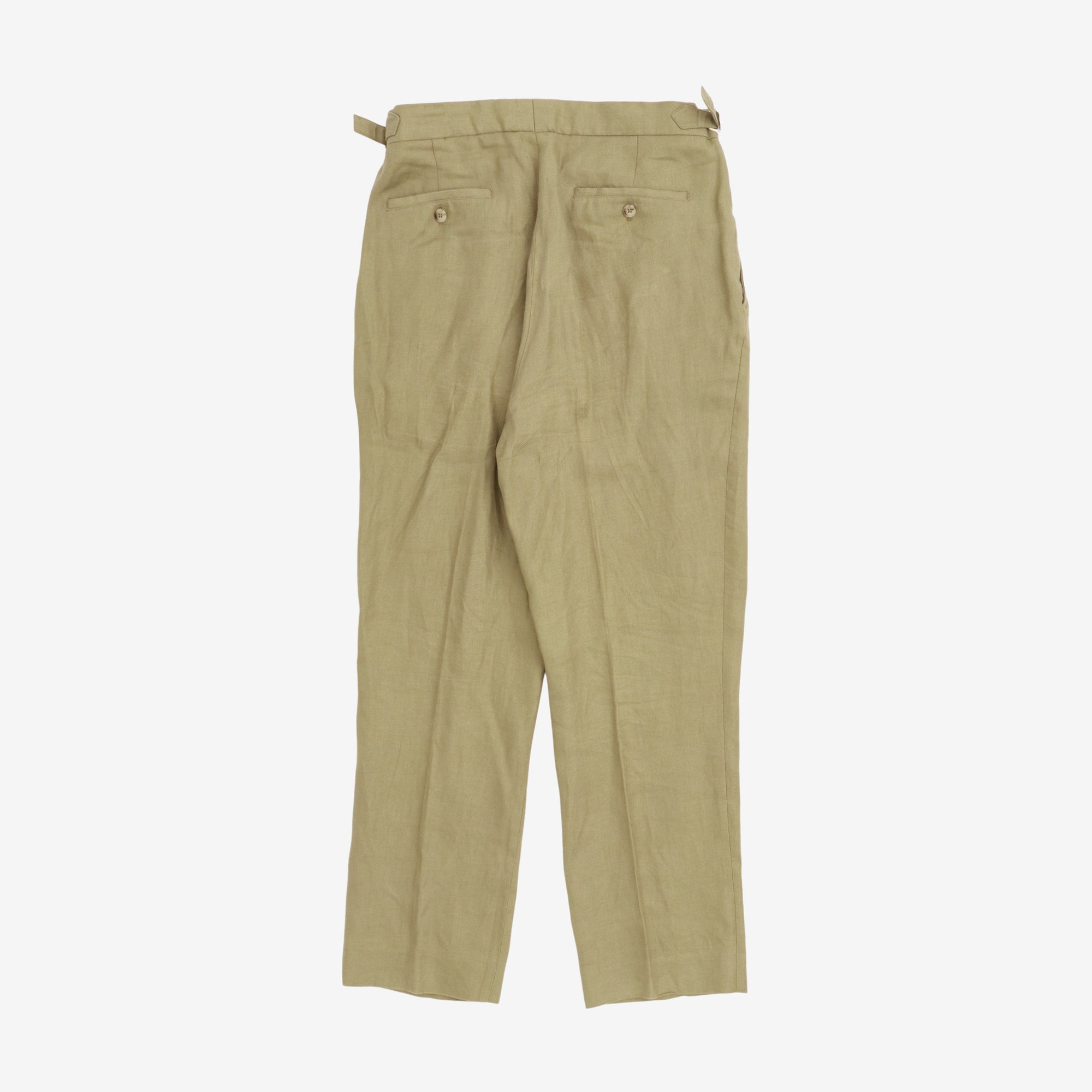 Linen Safi Pleated Trousers (32W X 29L)