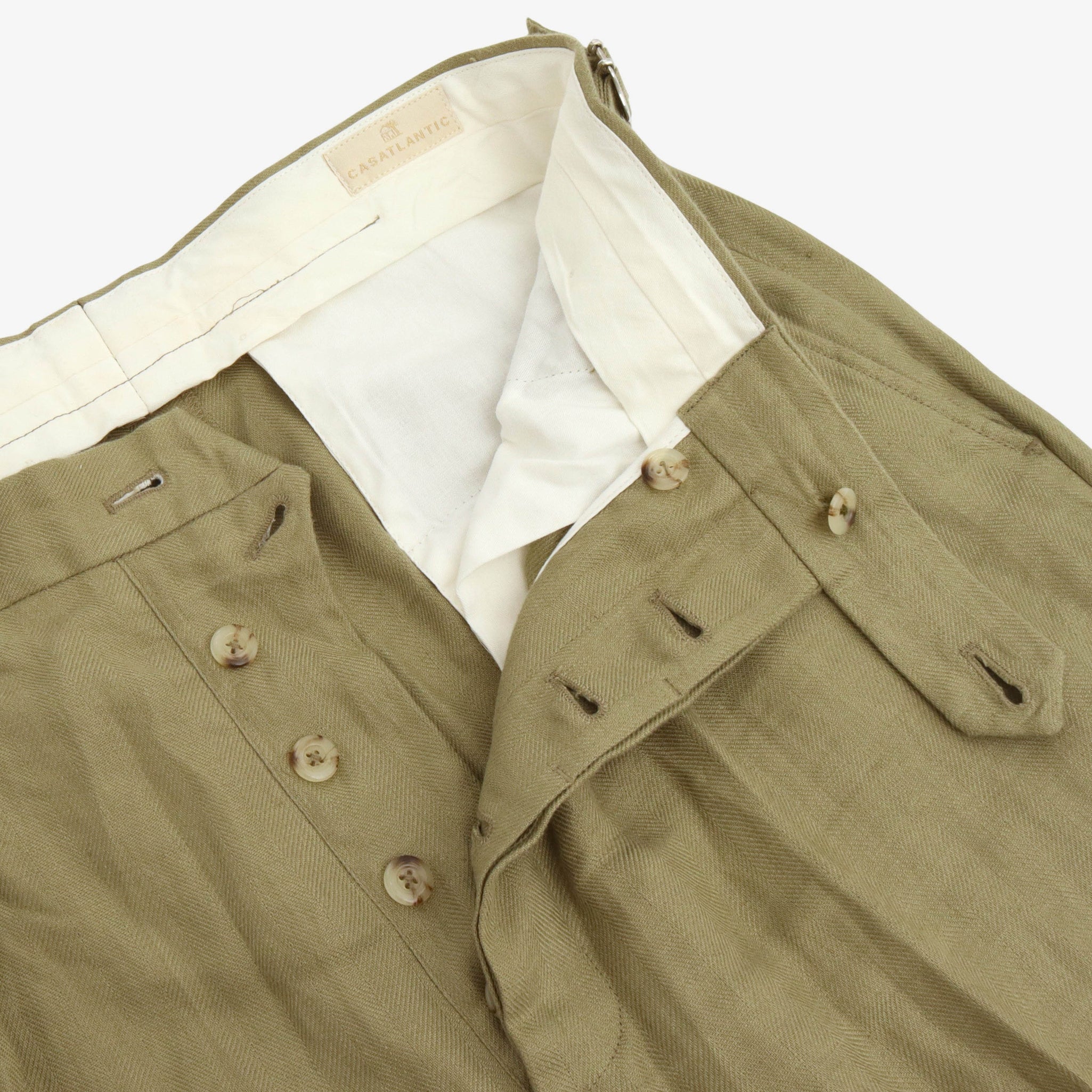 Linen Safi Pleated Trousers (32W X 29L)