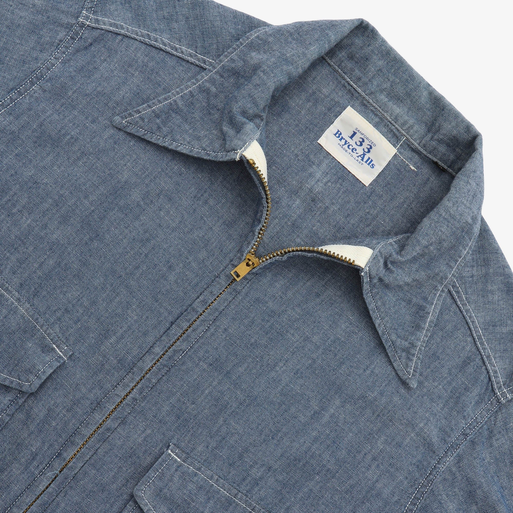 Half Zip Chambray Shirt