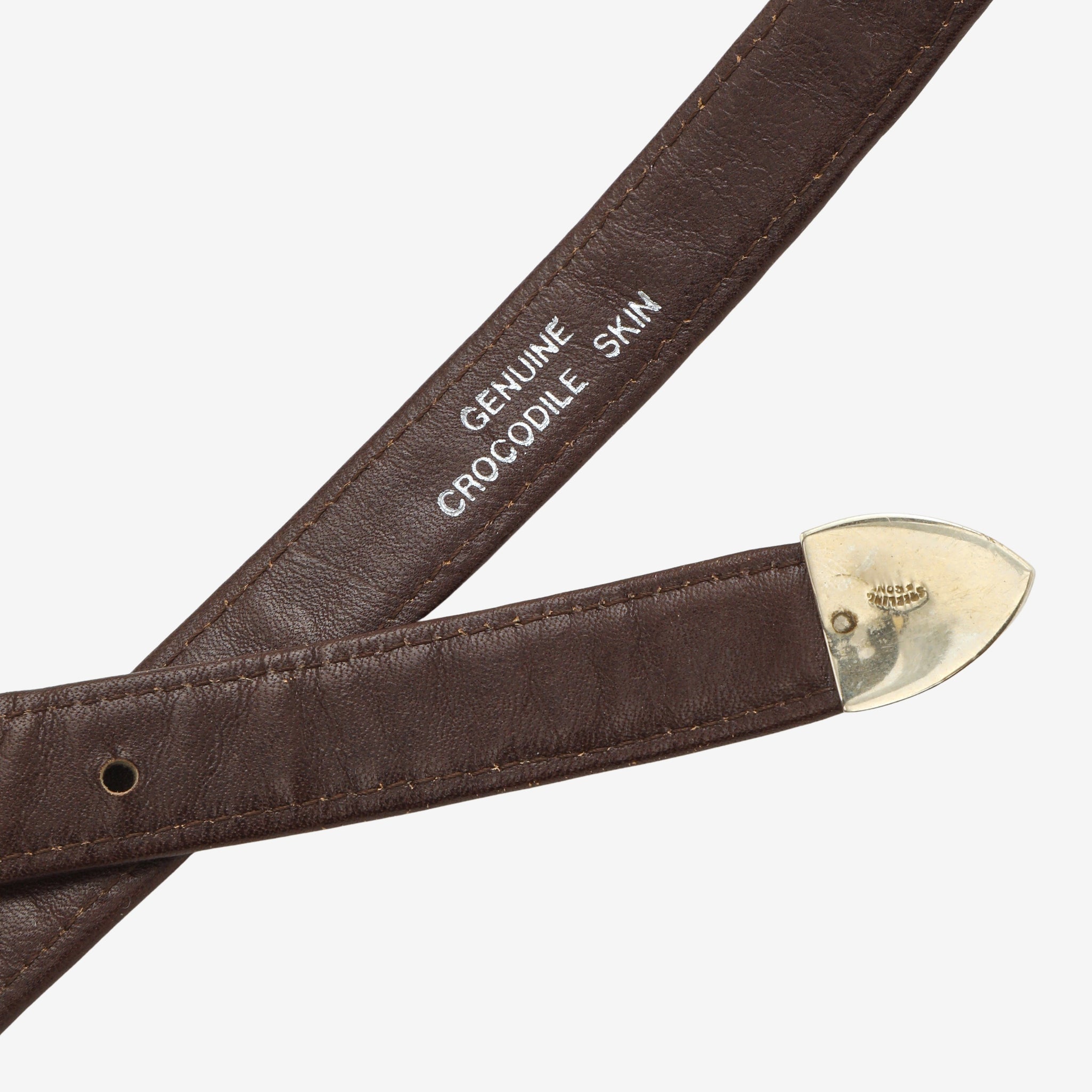 Crocodile Skin 1 Inch Belt