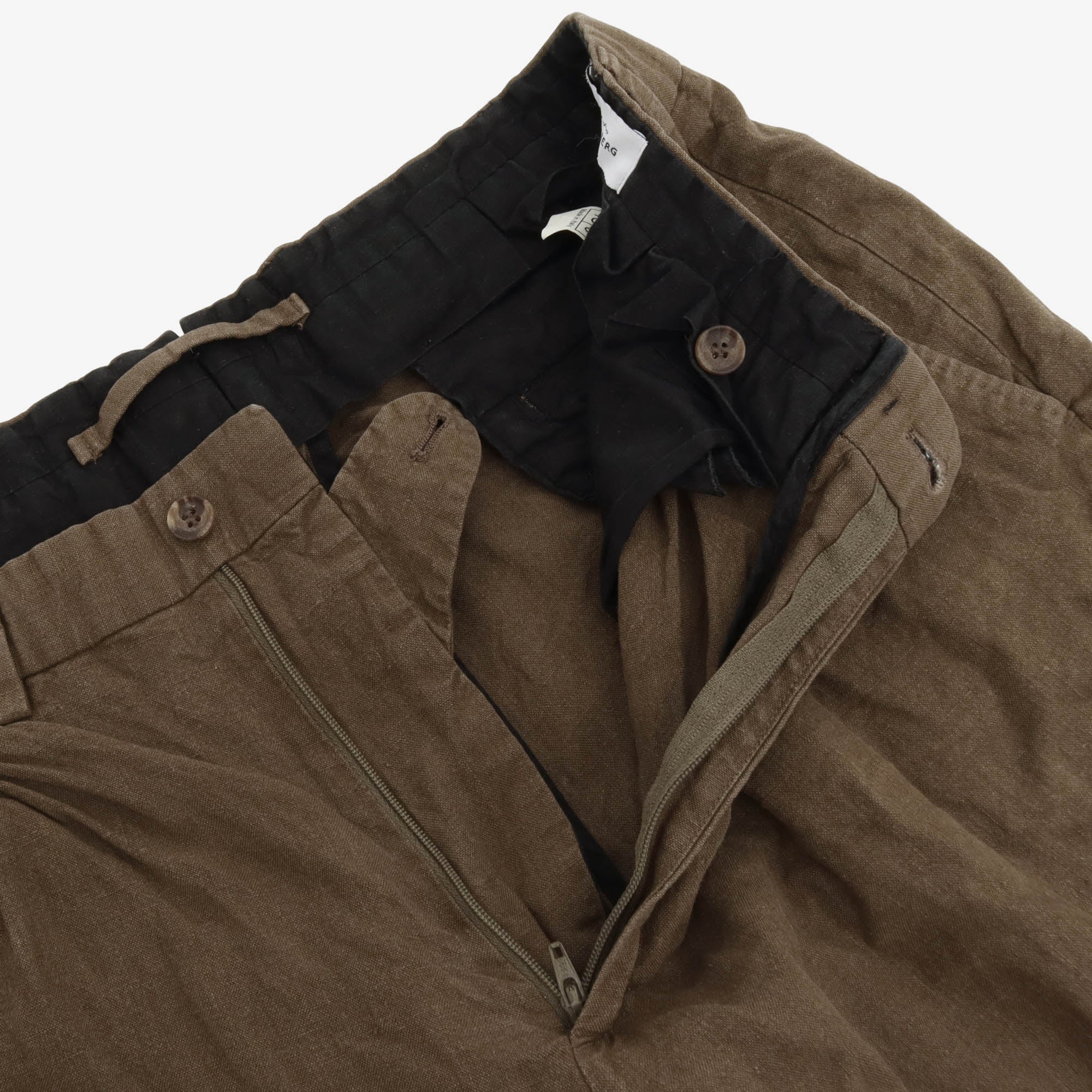 Pleated Linen Shorts