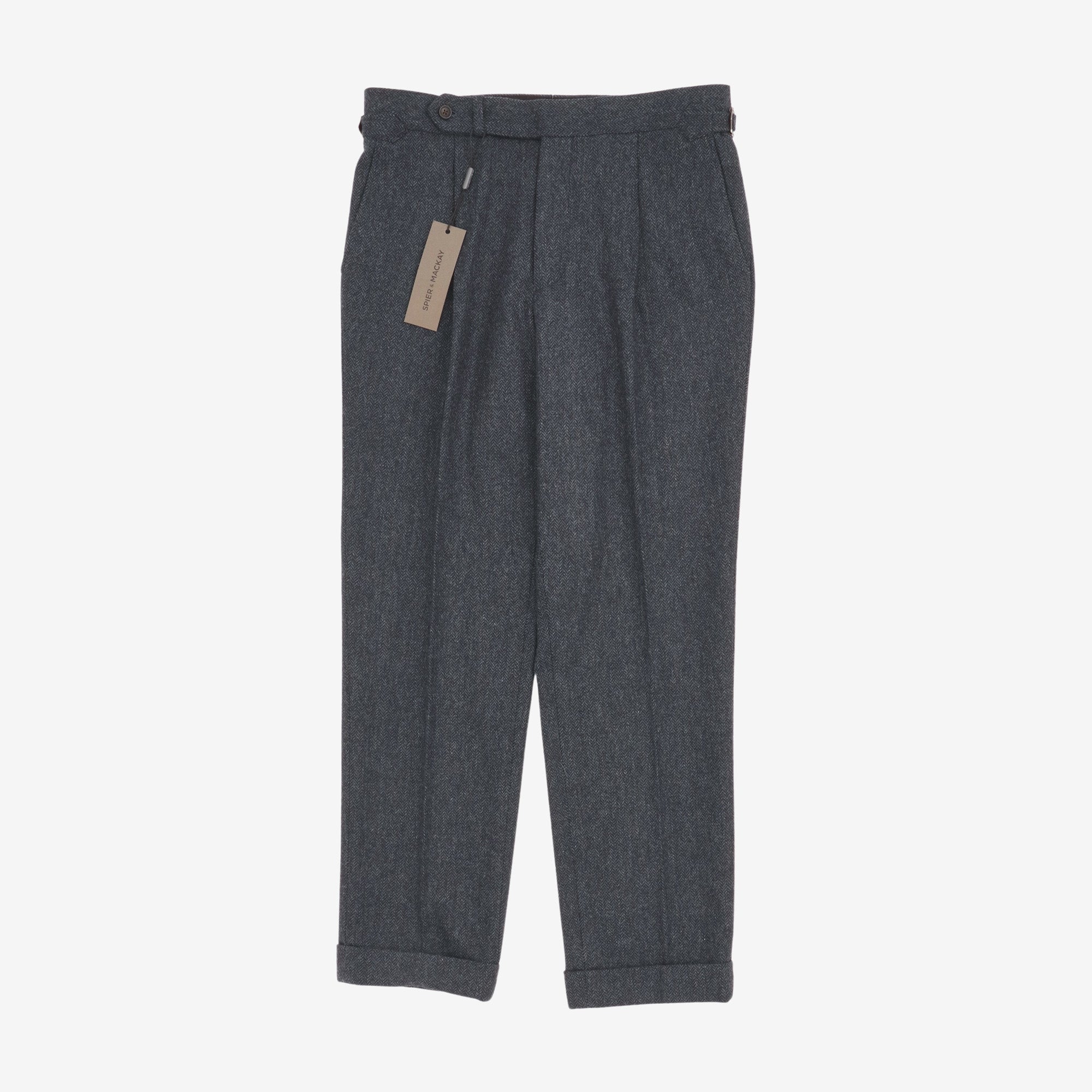 Herringbone Wool Trousers (33W X 29L)
