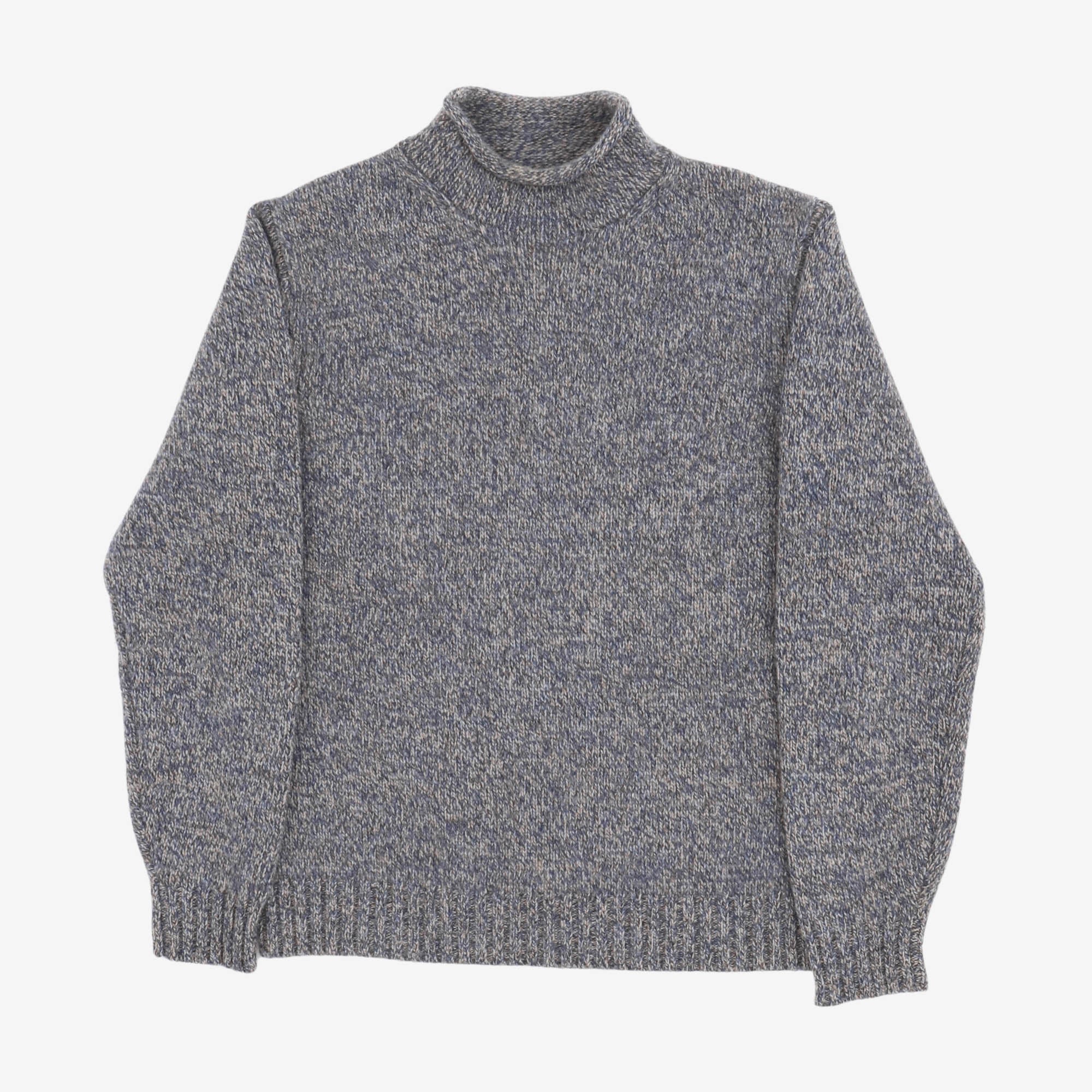 Marled Knit Mock Neck Sweater