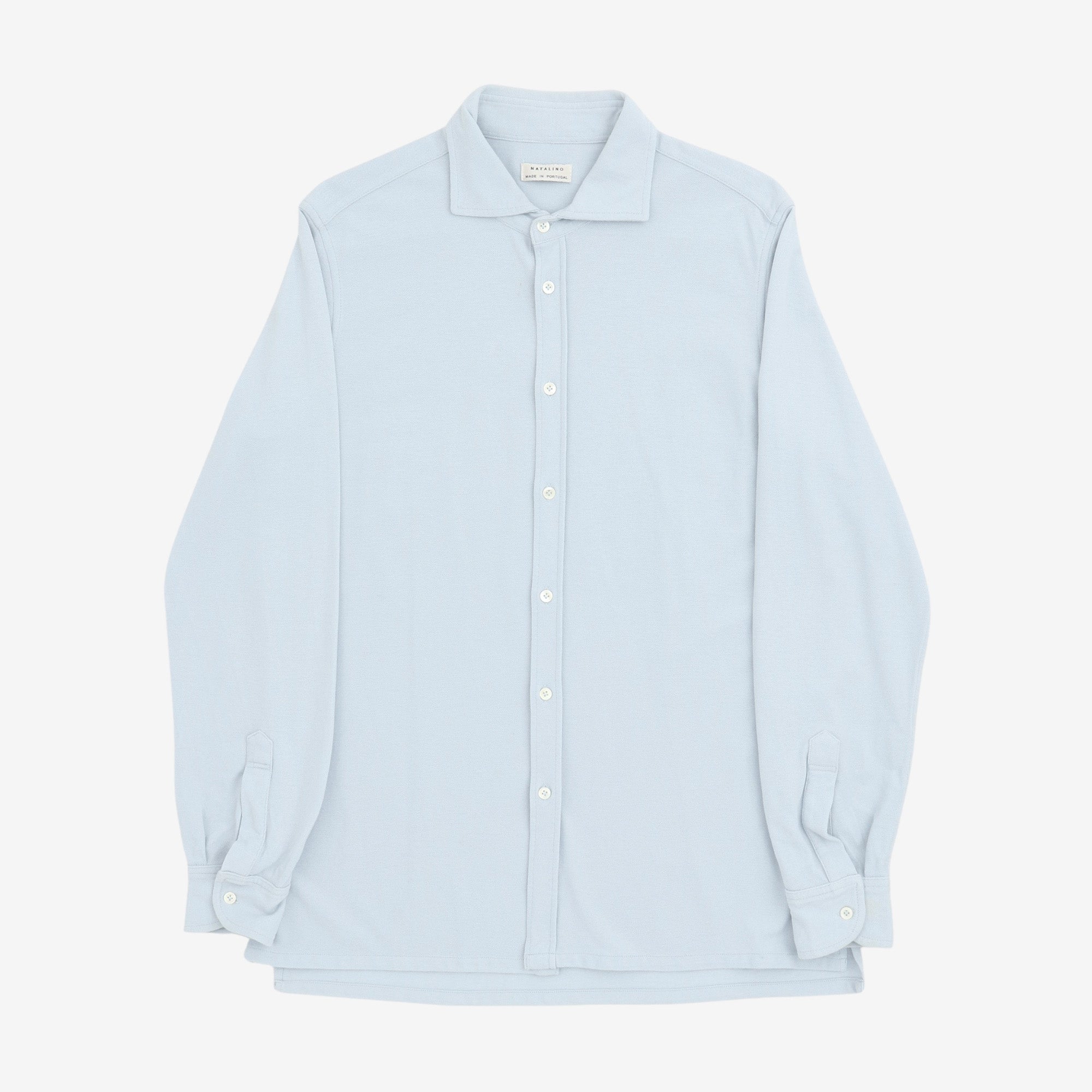 Spread Collar Pique Shirt