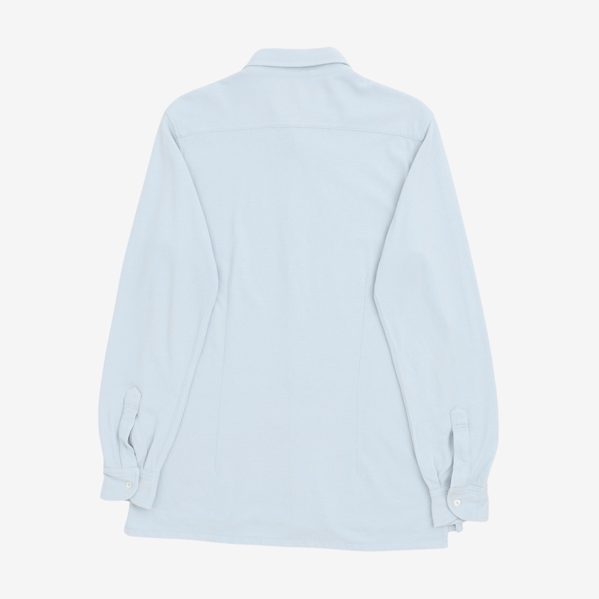 Spread Collar Pique Shirt