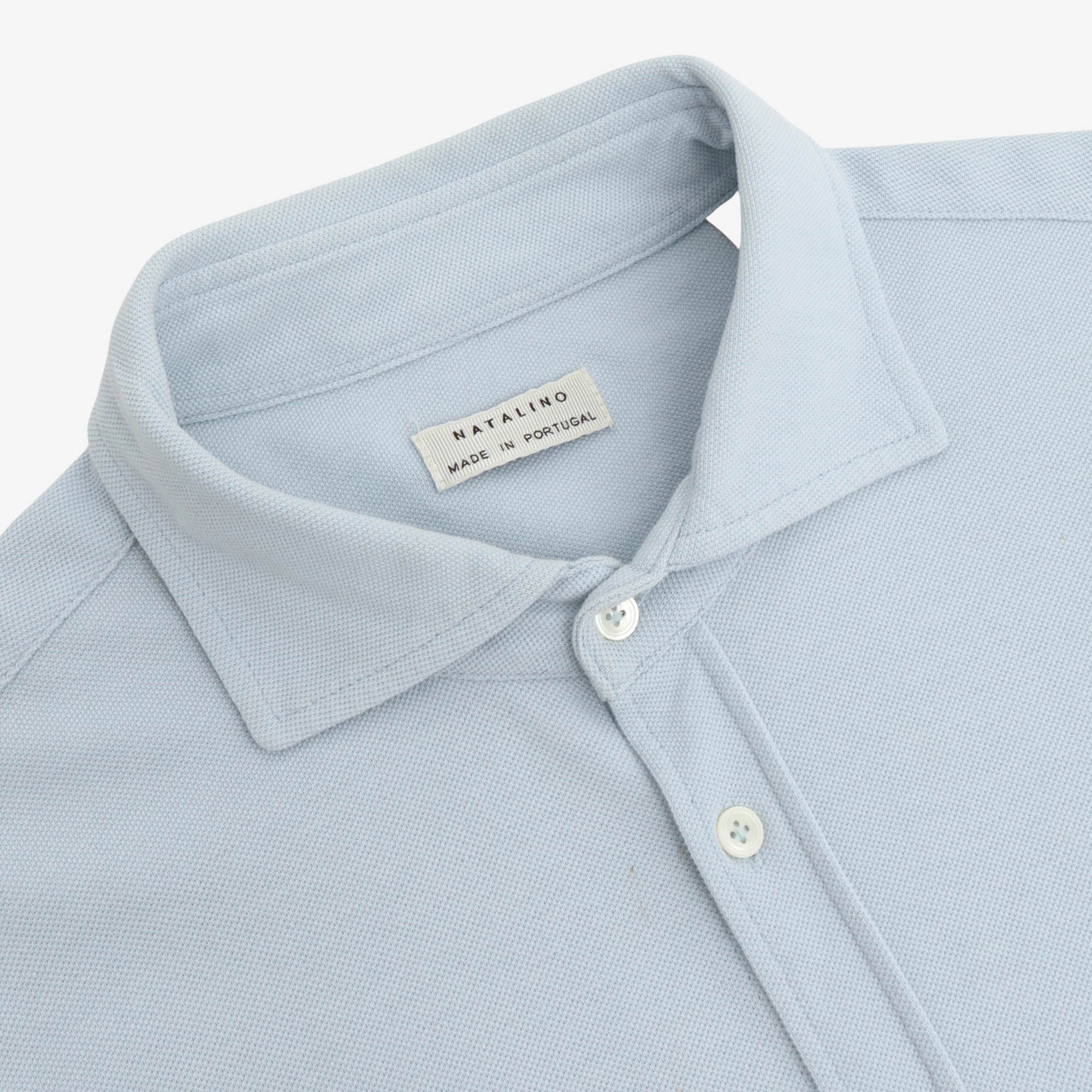 Spread Collar Pique Shirt
