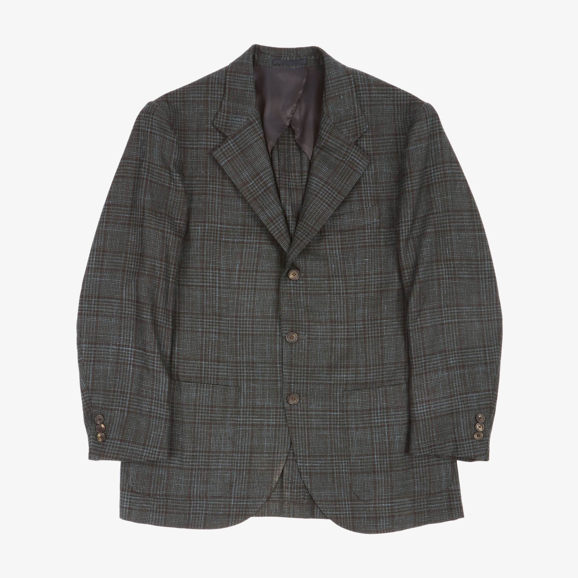 Check Wool Silk Linen Sport Coat