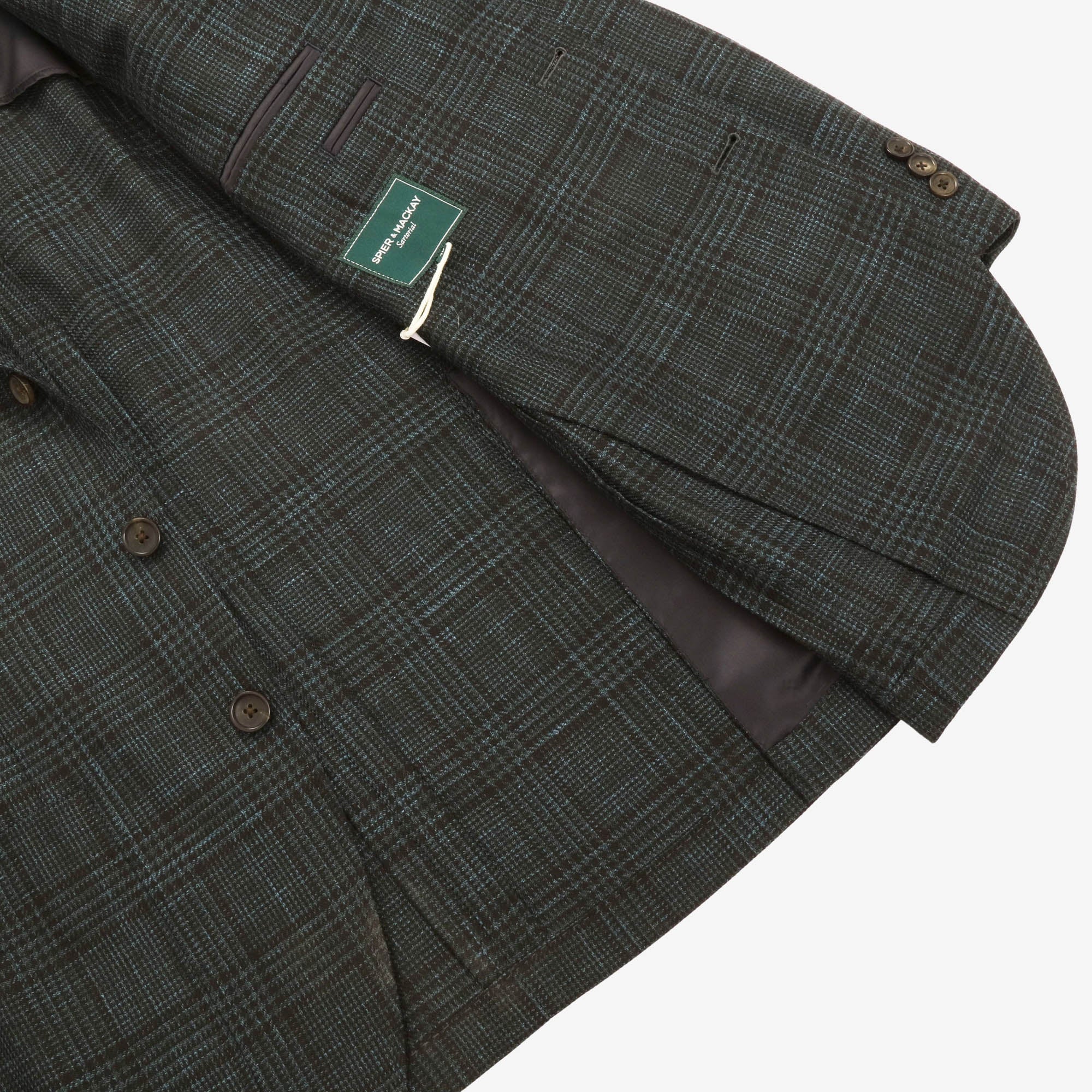 Check Wool Silk Linen Sport Coat