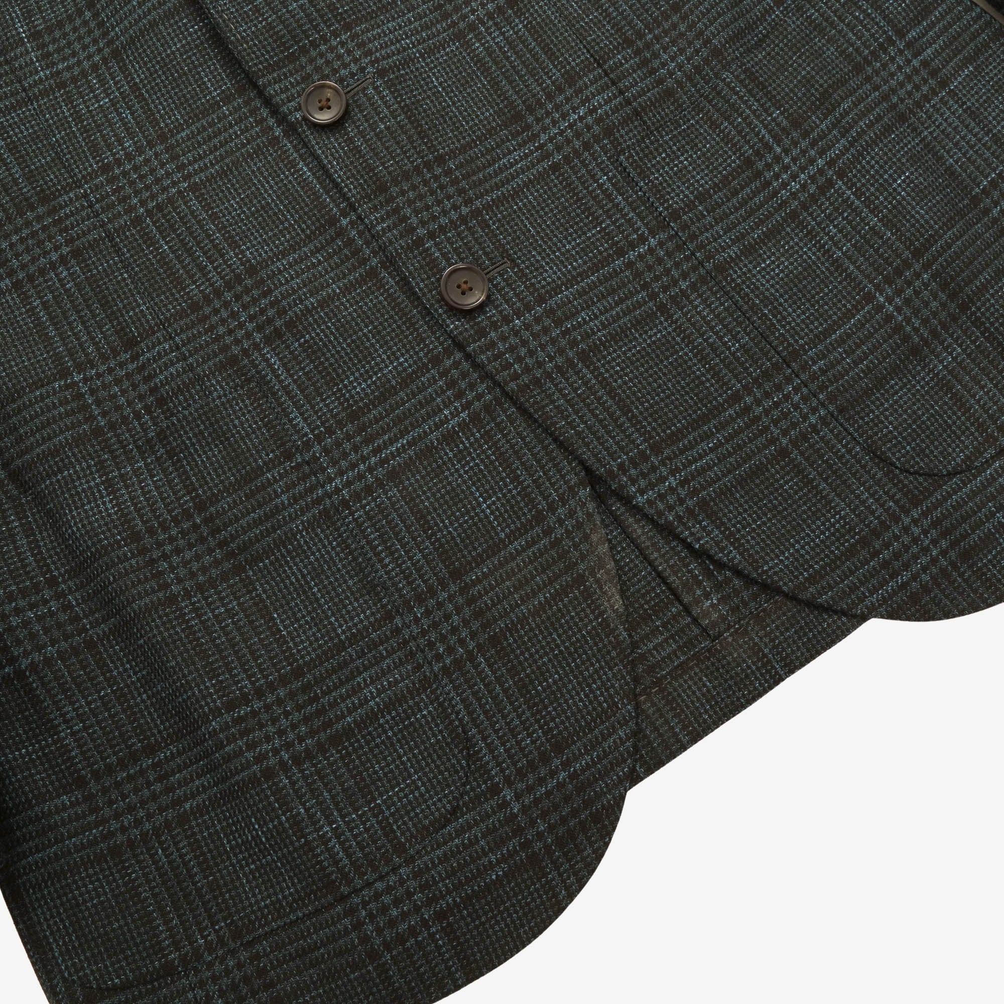 Check Wool Silk Linen Sport Coat