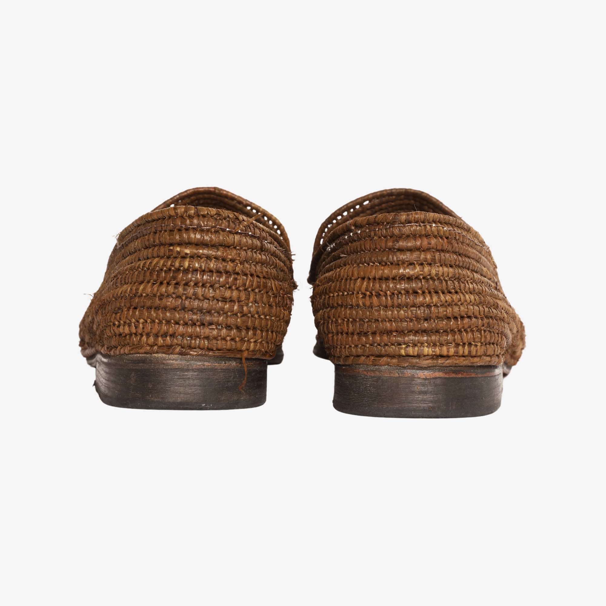 Raffia Moccasin Toe Loafers