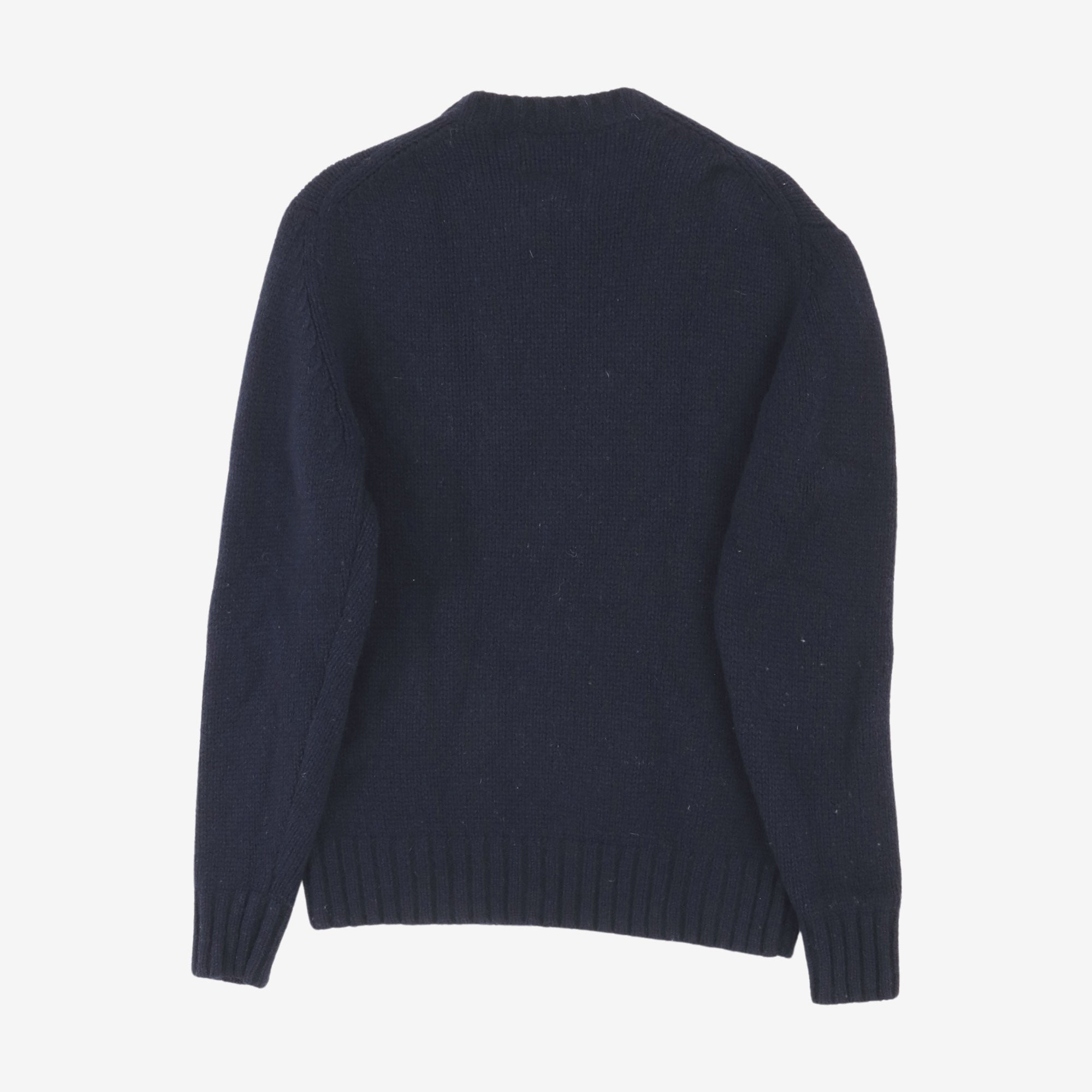 Intarsia 3 Gauge Bear Crewneck Sweater