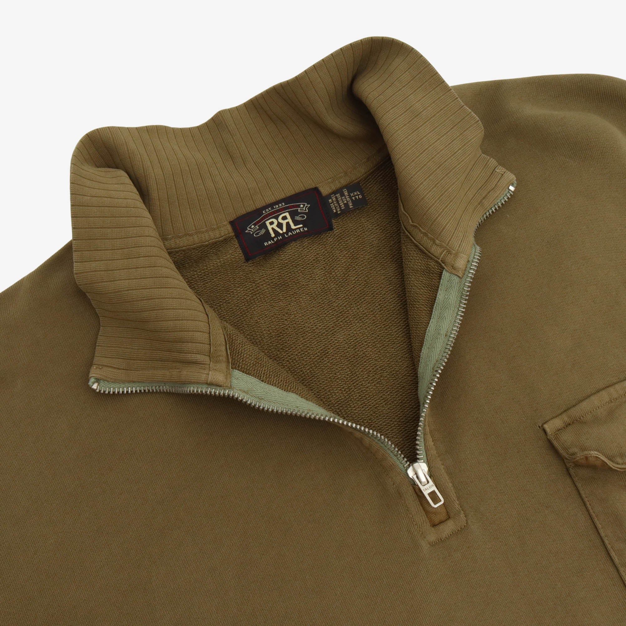 Garment Dyed Half Zip Sweatshirt