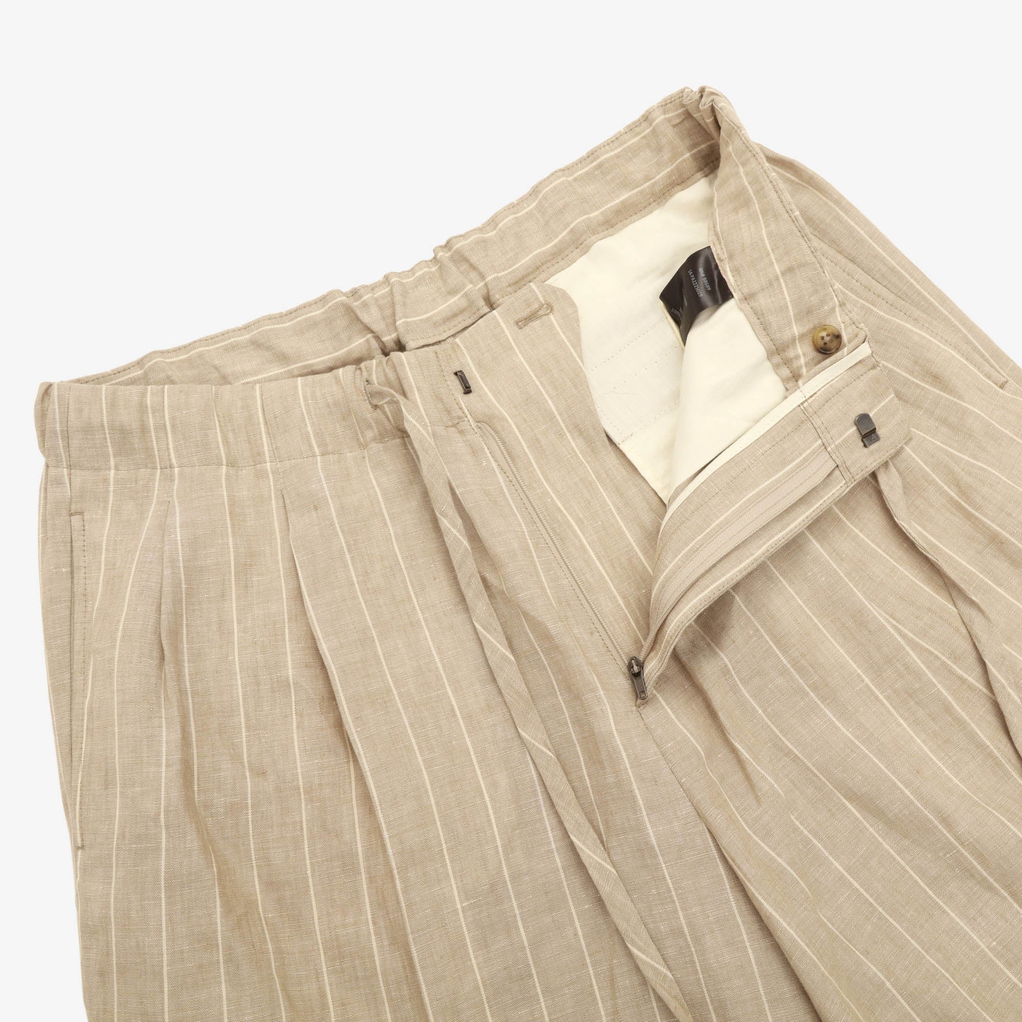 Italian Linen Pinstripe Leisure Short