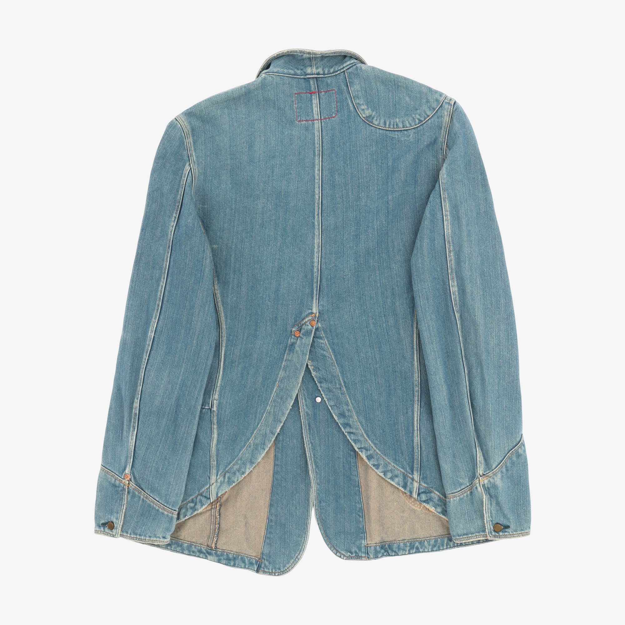 Red 2002 Guys Warped Denim Coat