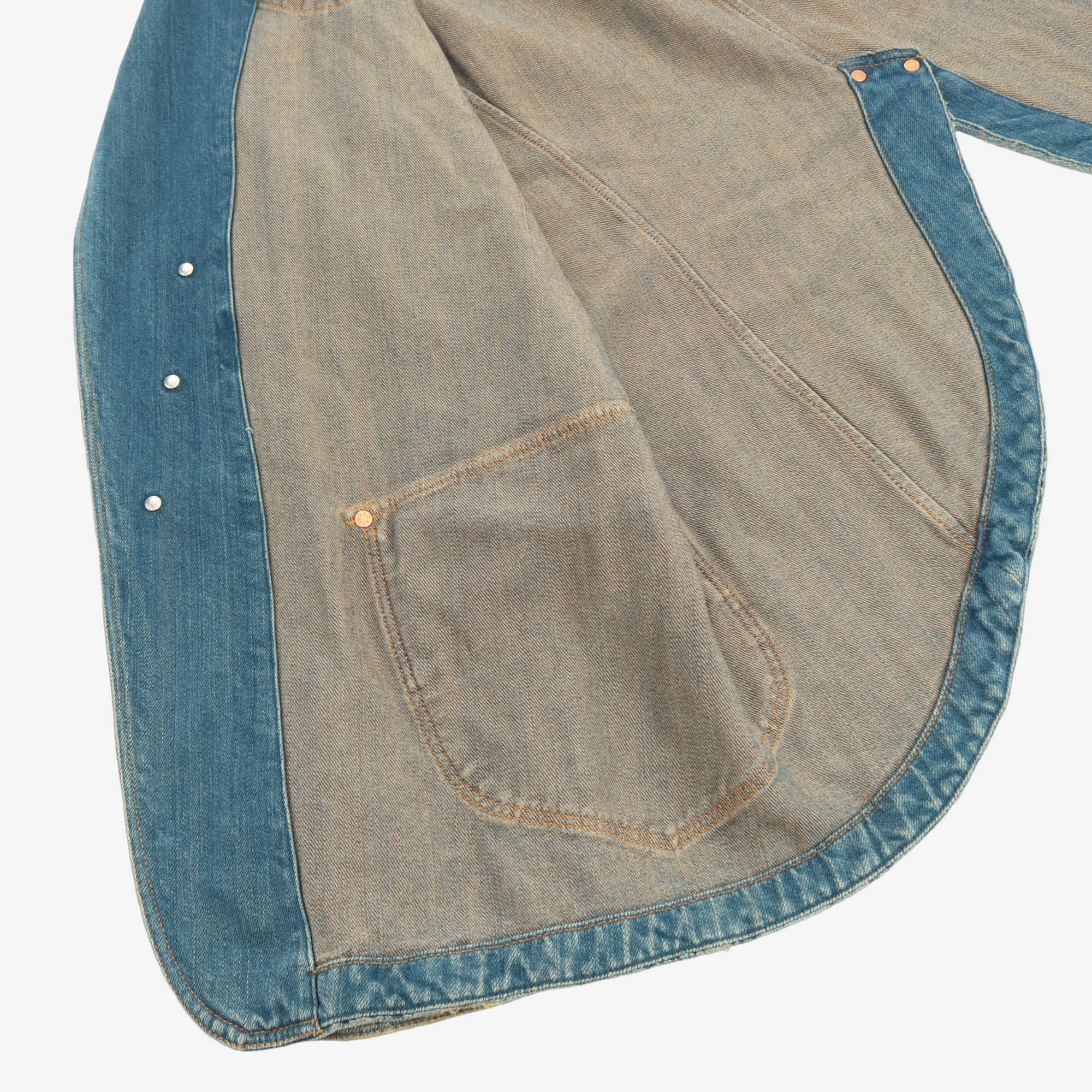 Red 2002 Guys Warped Denim Coat