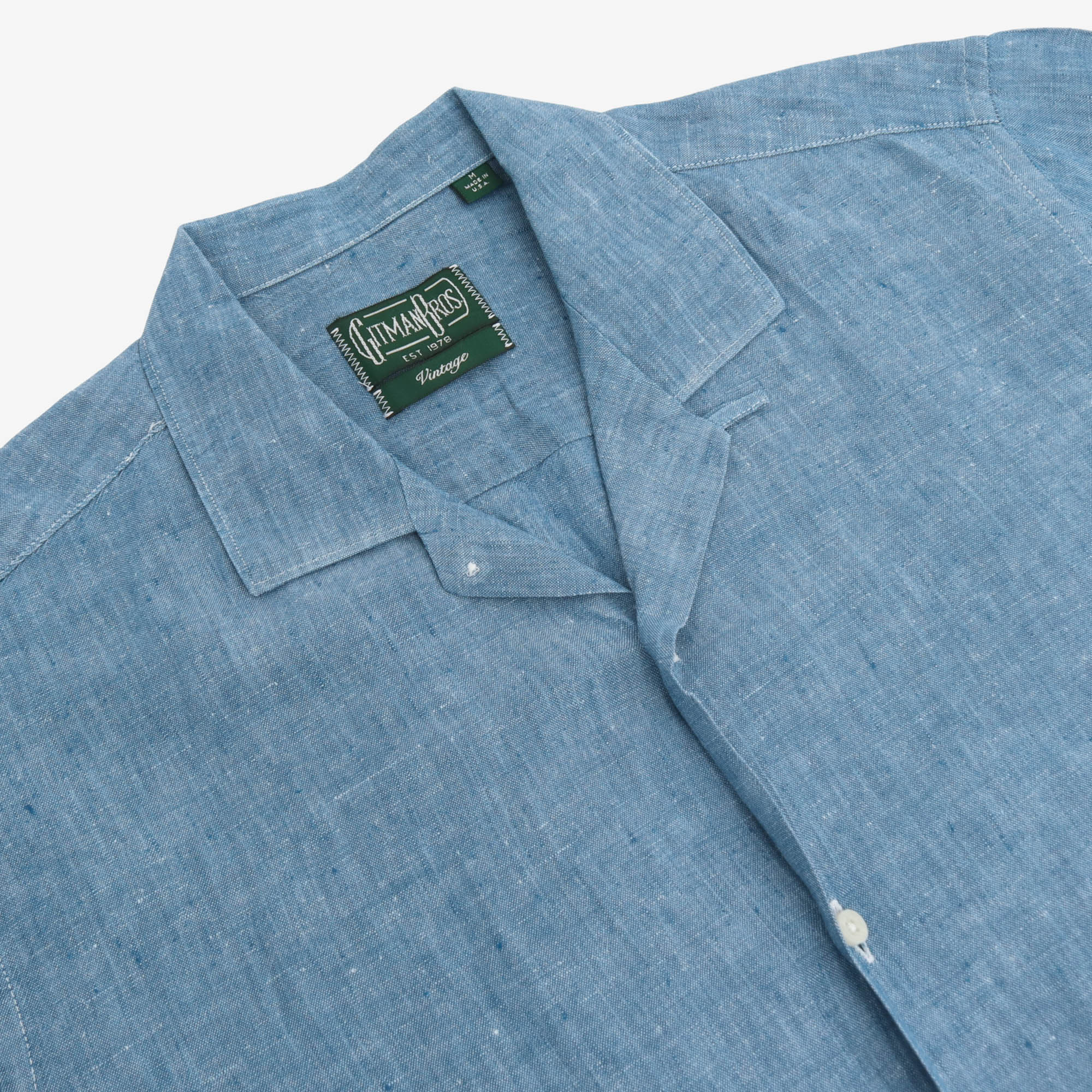 Spread Collar Linen Shirt