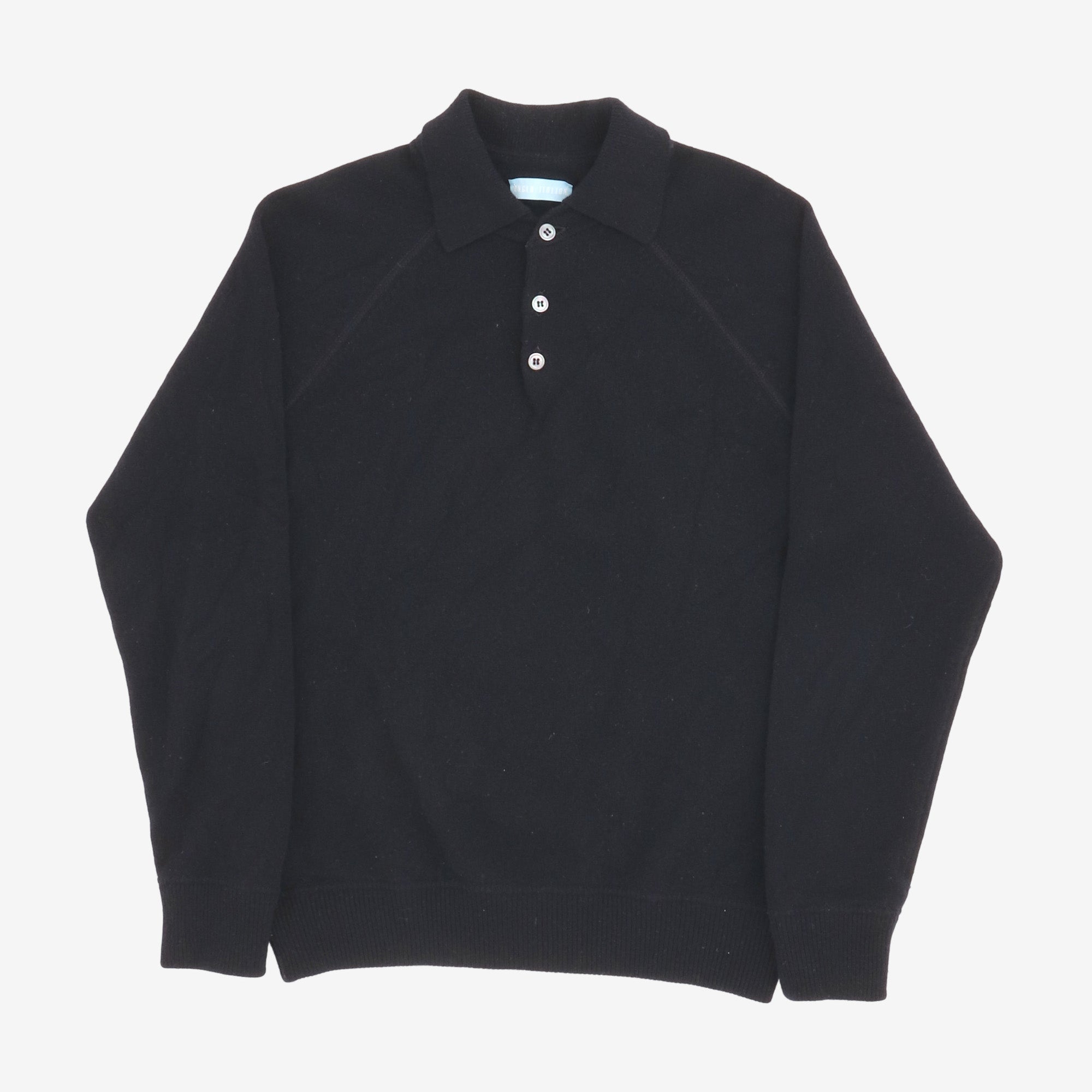 Raglan Sleeve Lambswool Polo Shirt