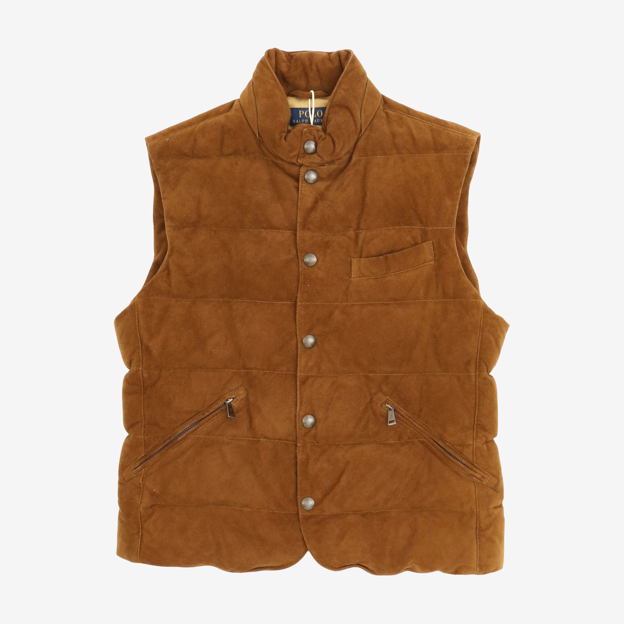 Suede Down Vest