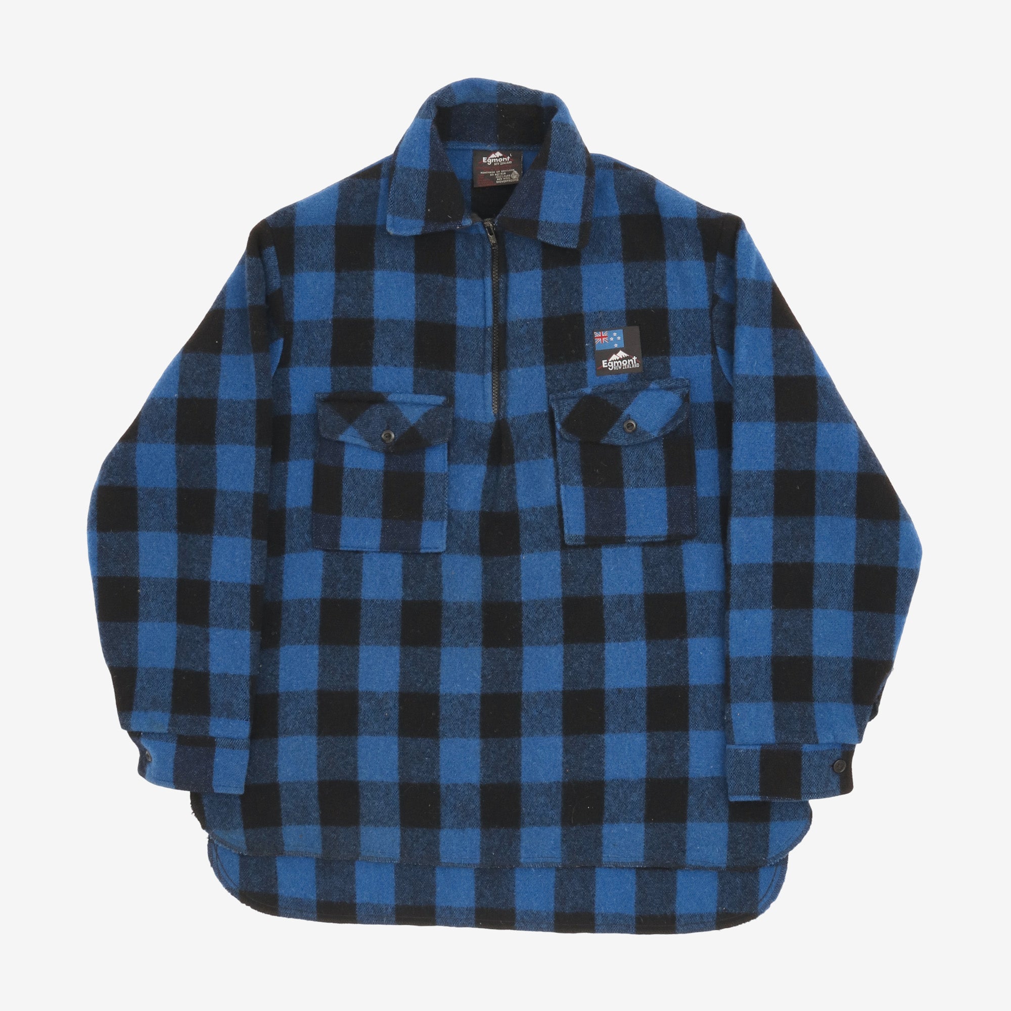 Check Wool Quater Zip Jacket