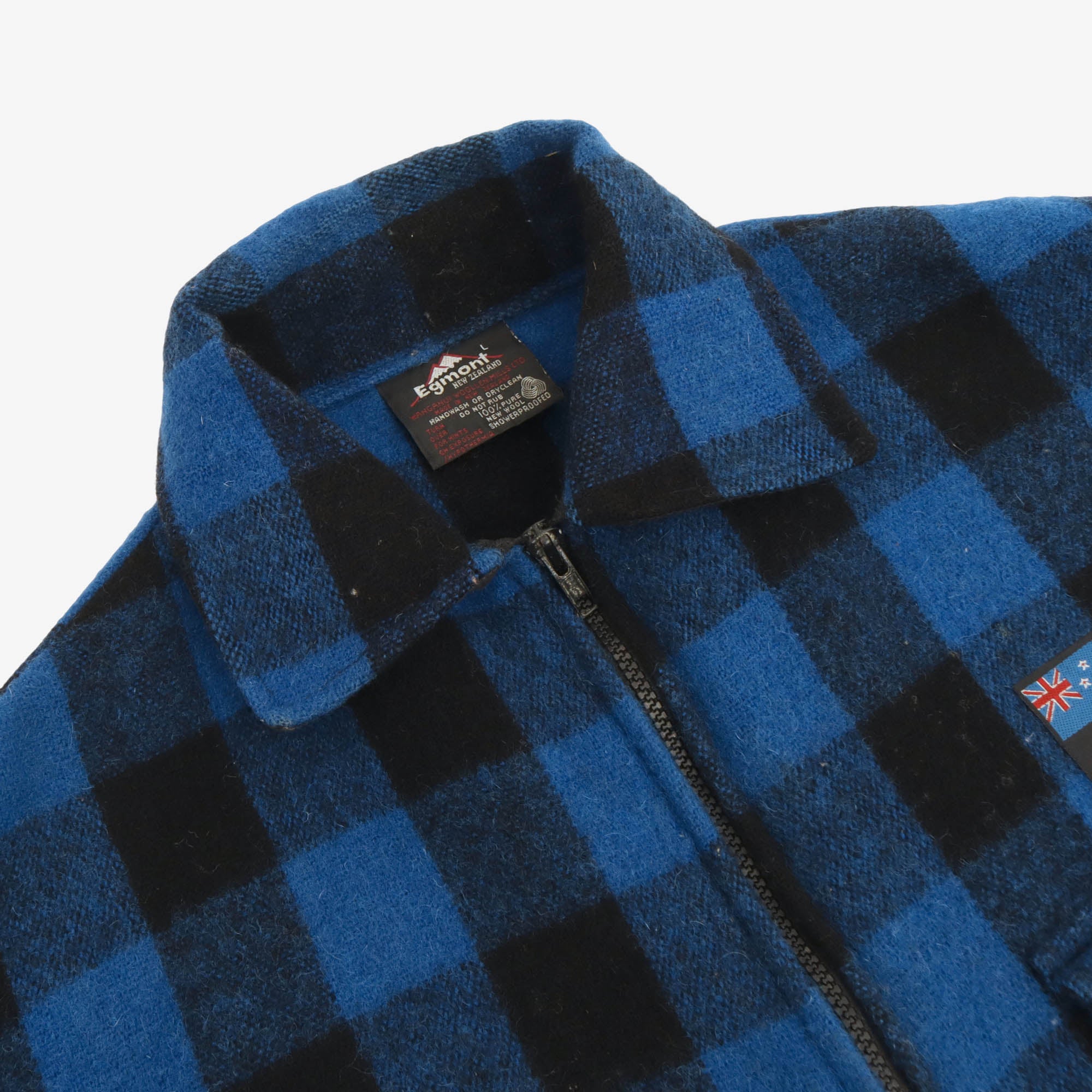 Check Wool Quater Zip Jacket