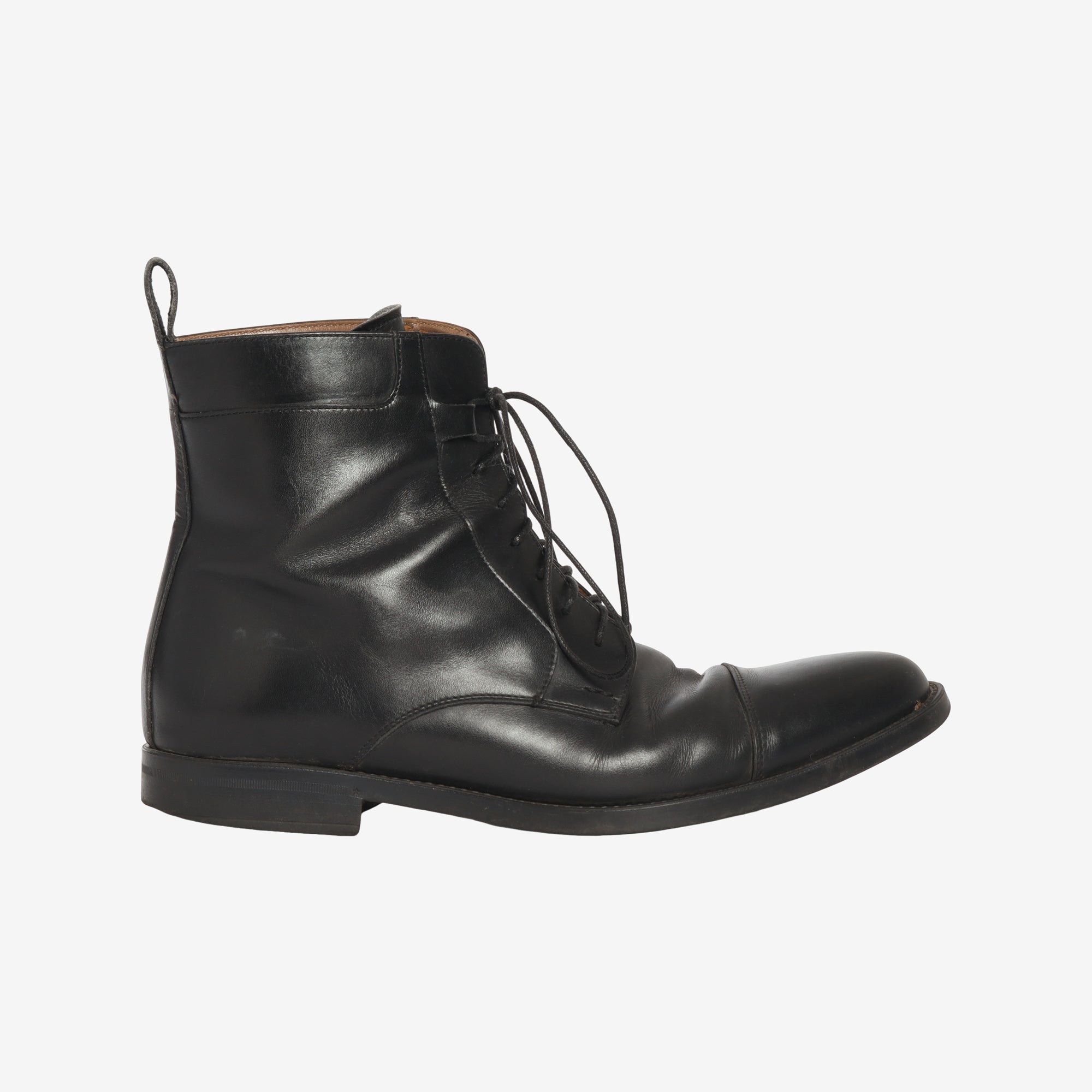 Toto Nero Leather Lace Up Boots