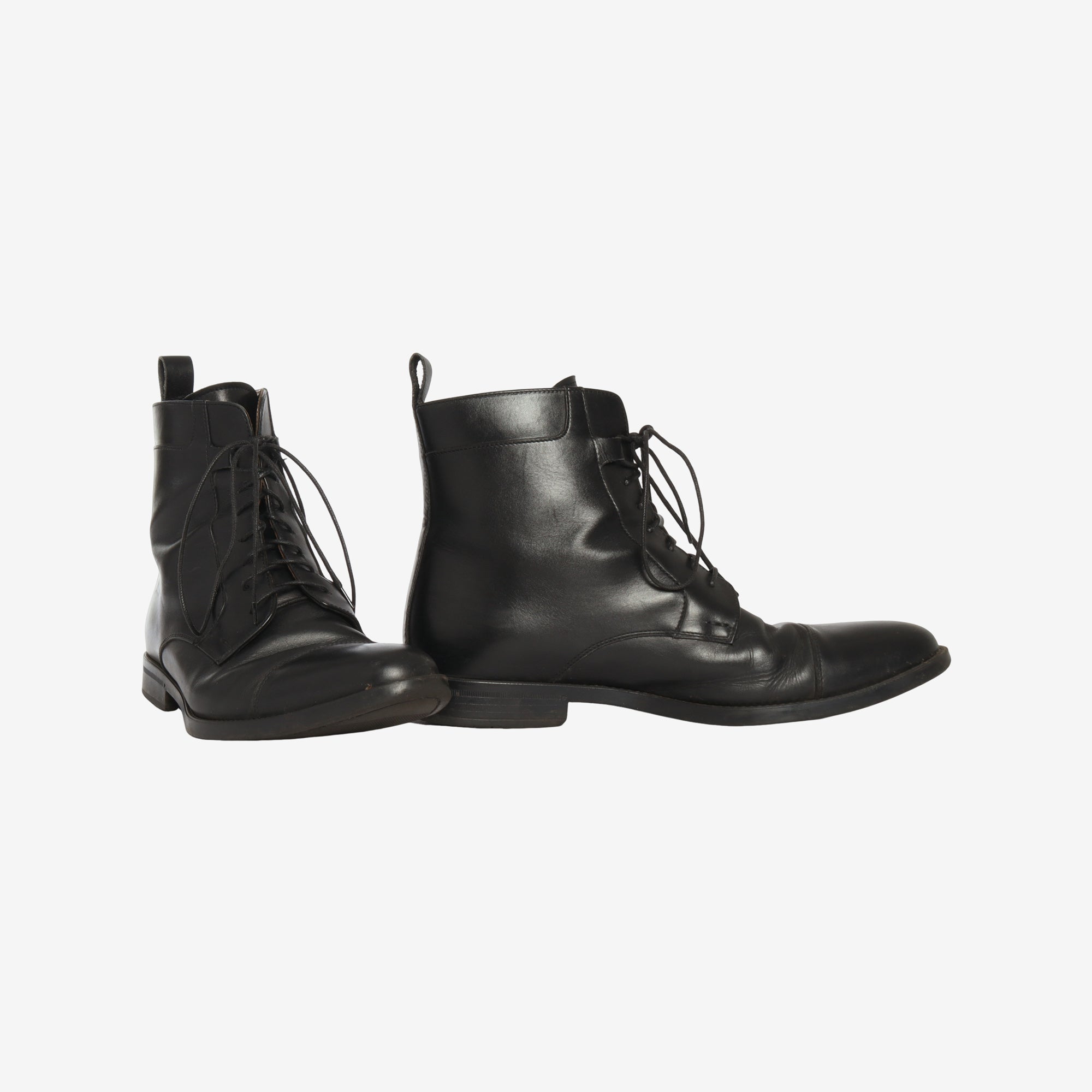 Toto Nero Leather Lace Up Boots