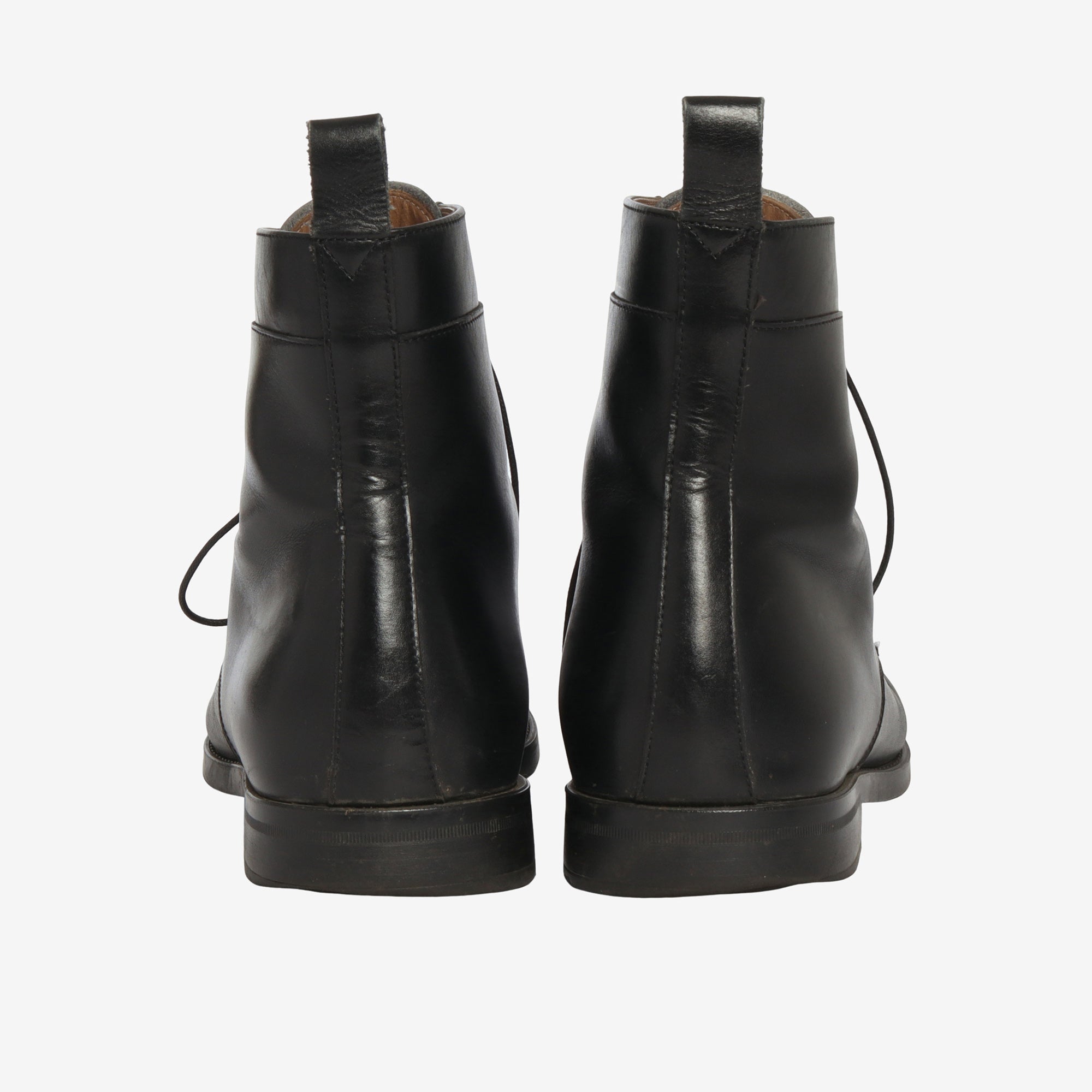 Toto Nero Leather Lace Up Boots