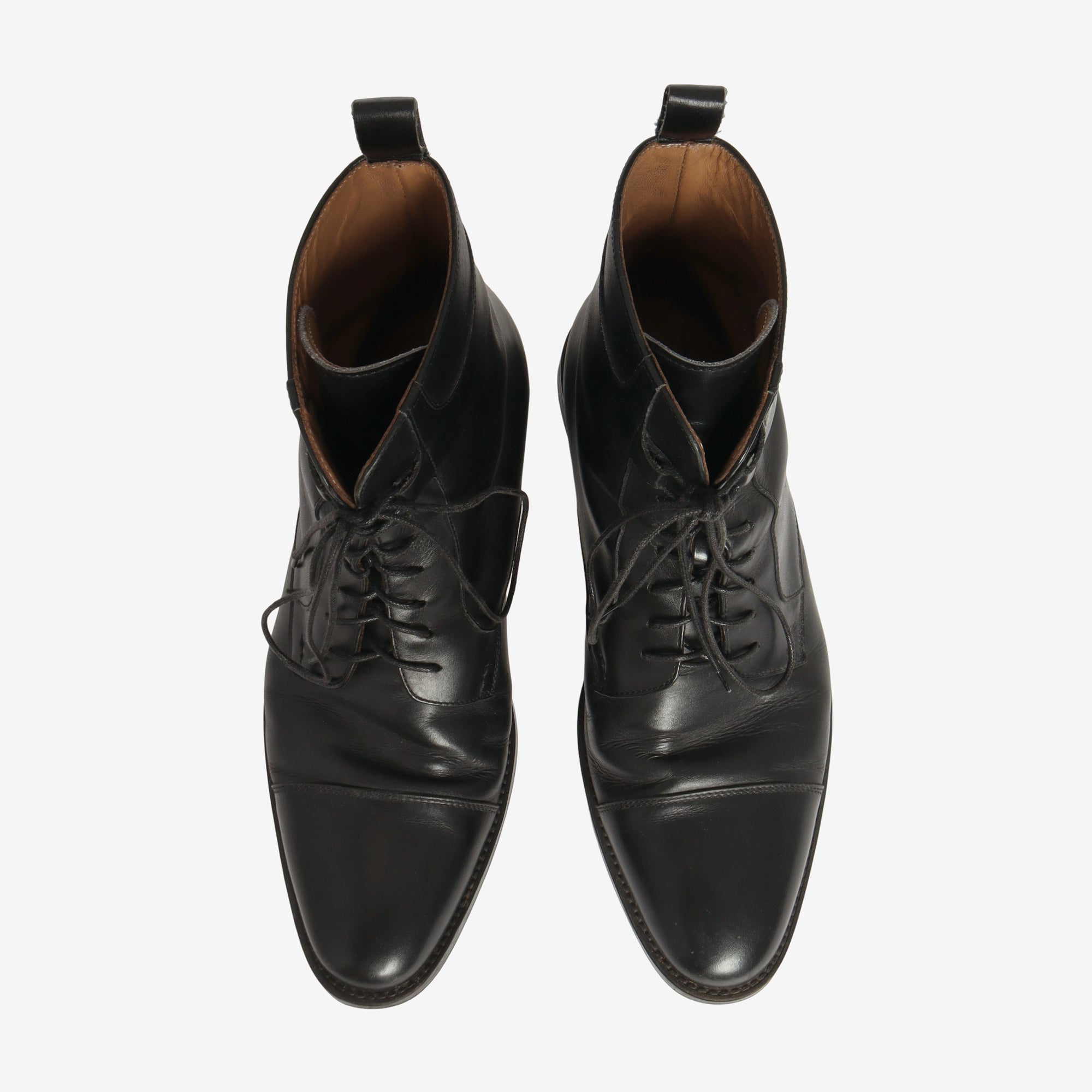 Toto Nero Leather Lace Up Boots