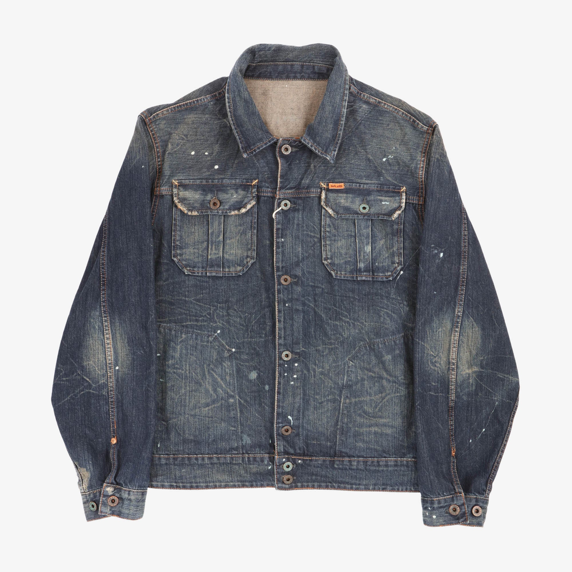 Vintage Paint Splattered Denim Jacket
