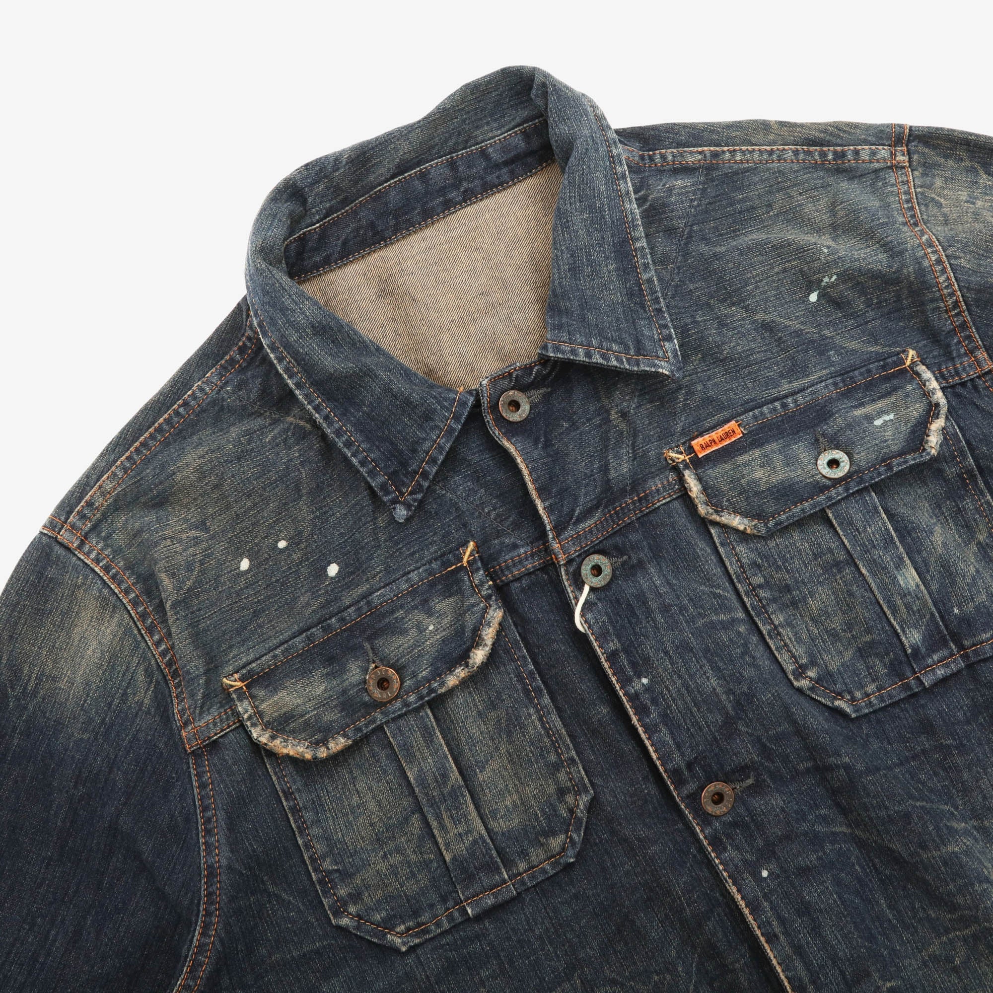 Vintage Paint Splattered Denim Jacket