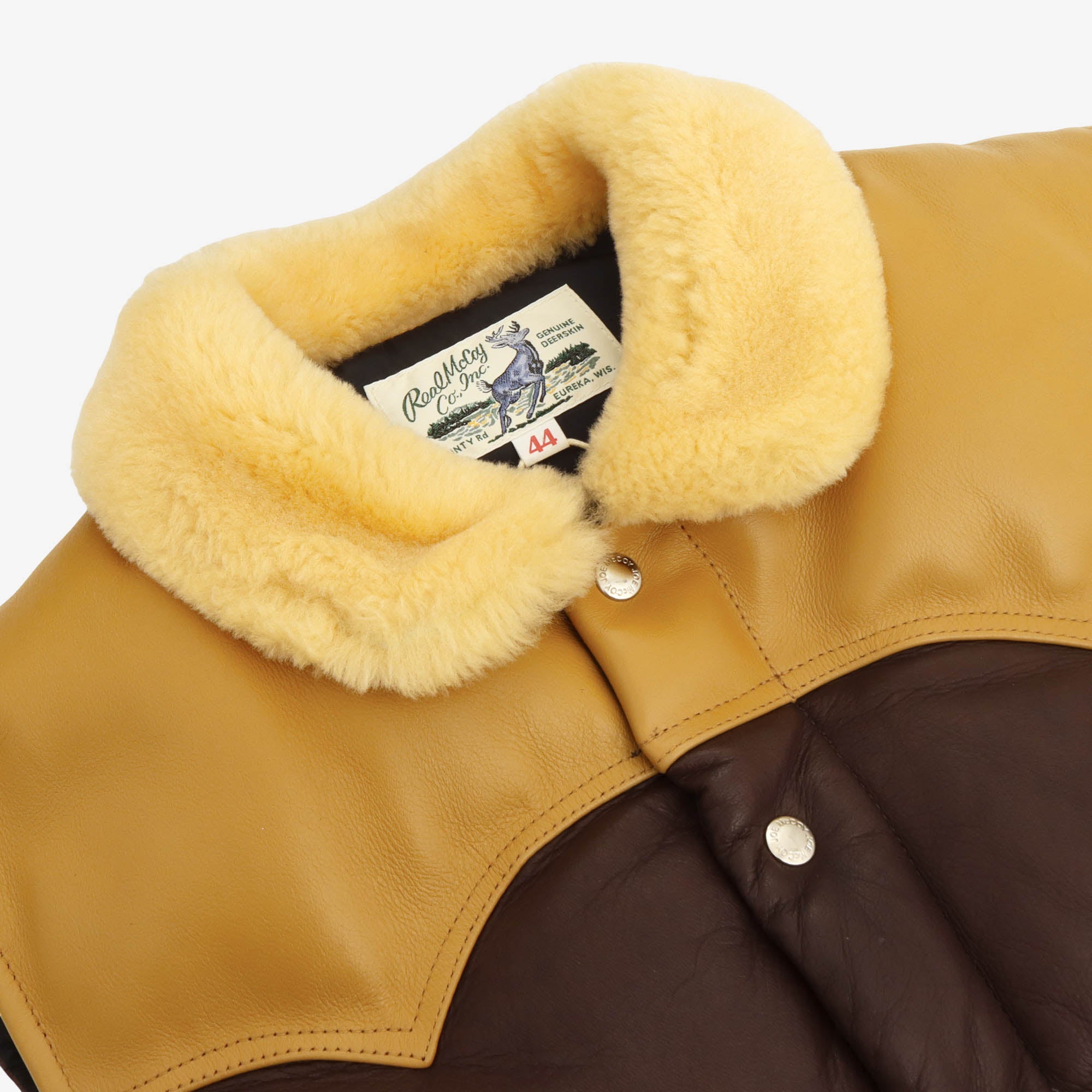 Mouton Collar Leather Vest
