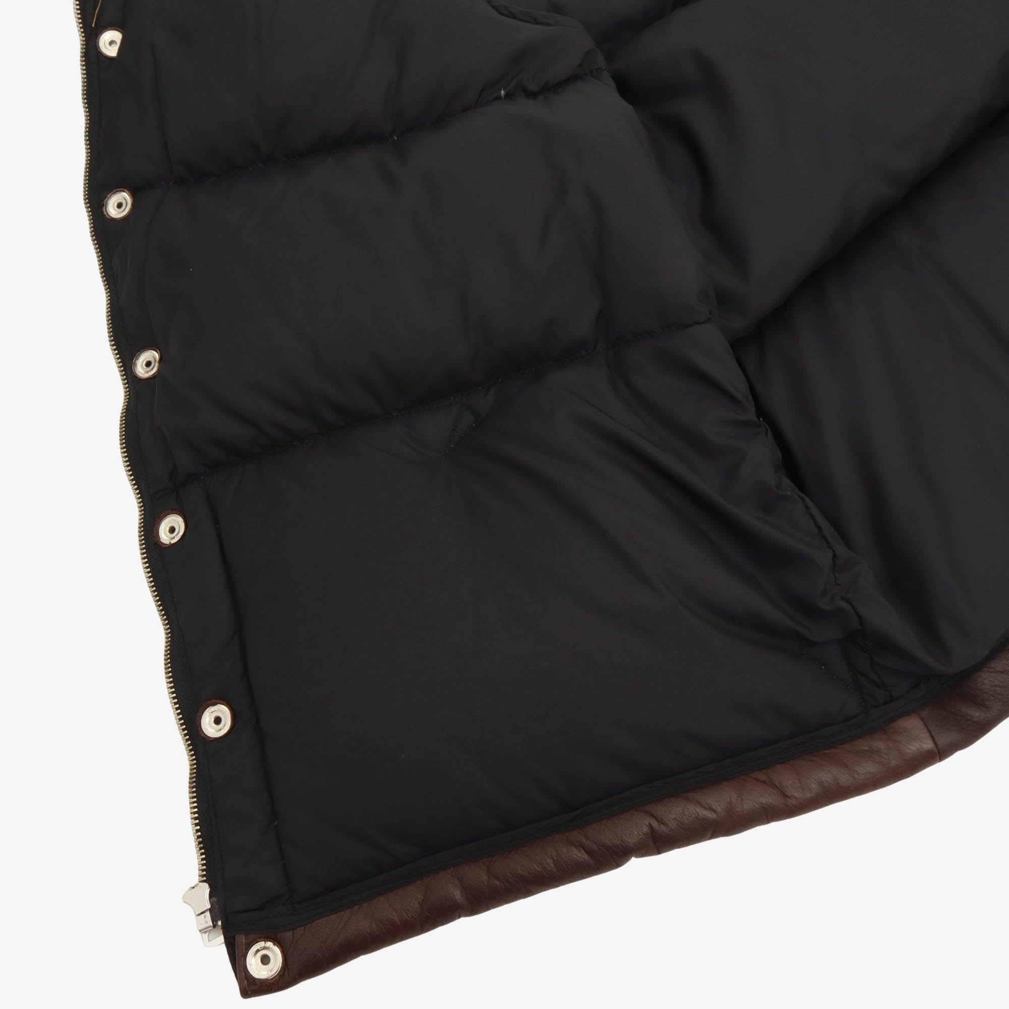 Mouton Collar Leather Vest