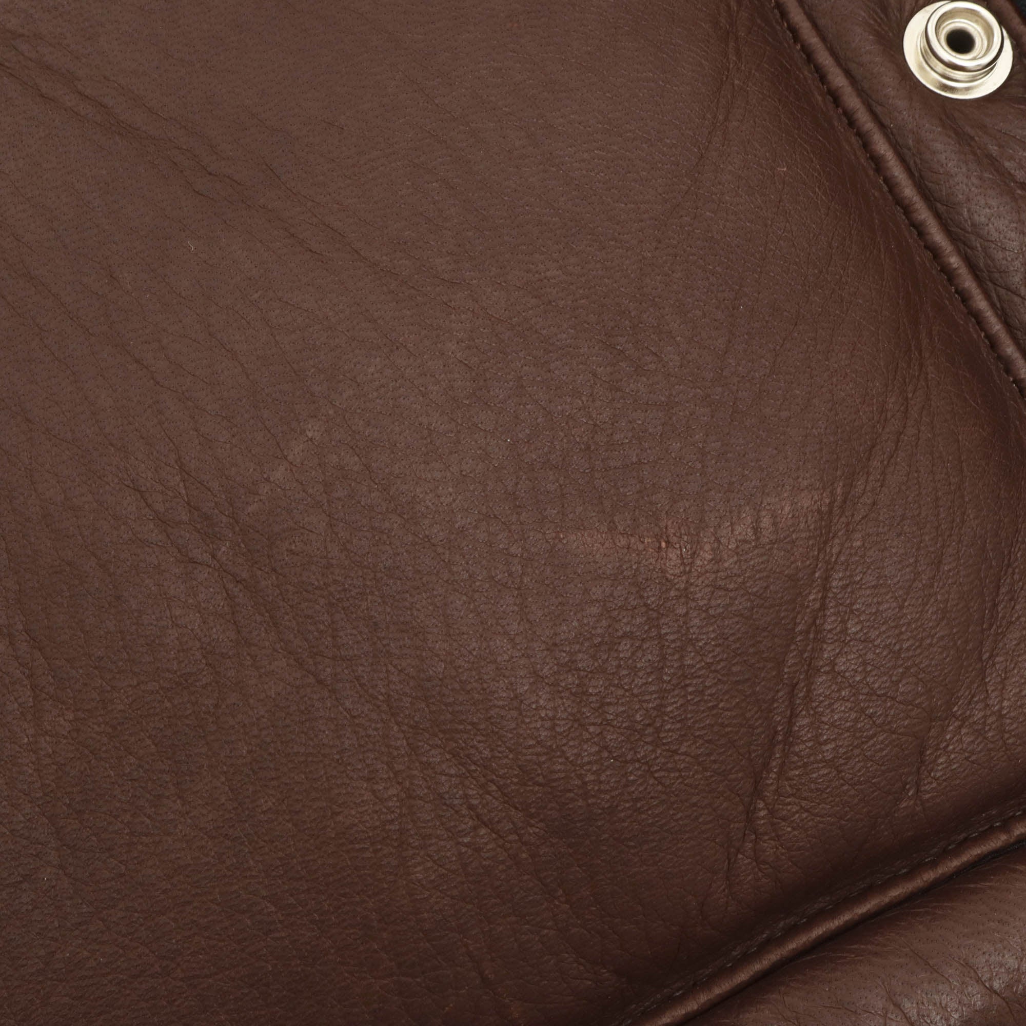 Mouton Collar Leather Vest