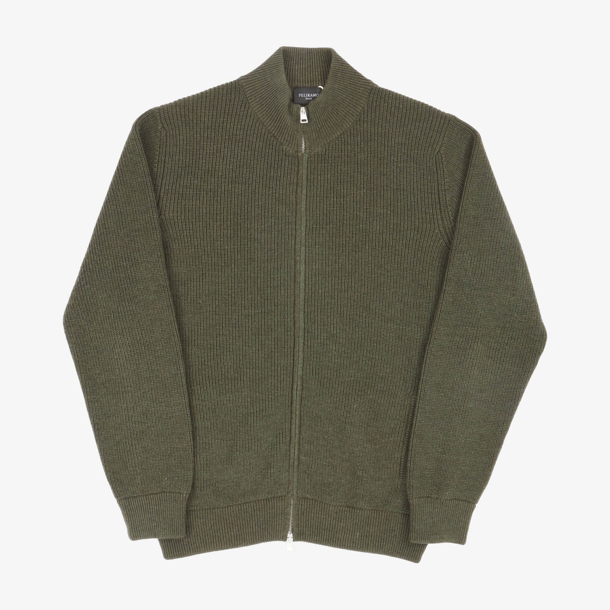 Chunky Knit Zip Up Sweater