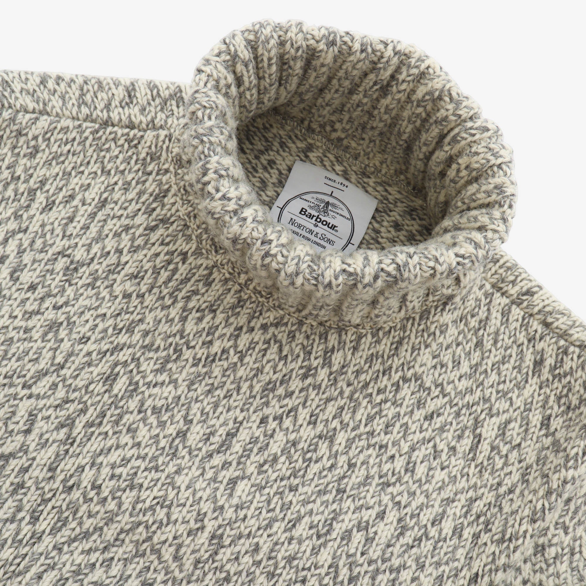 Low Gauge Marled Rollneck Sweater (Norton & Sons)