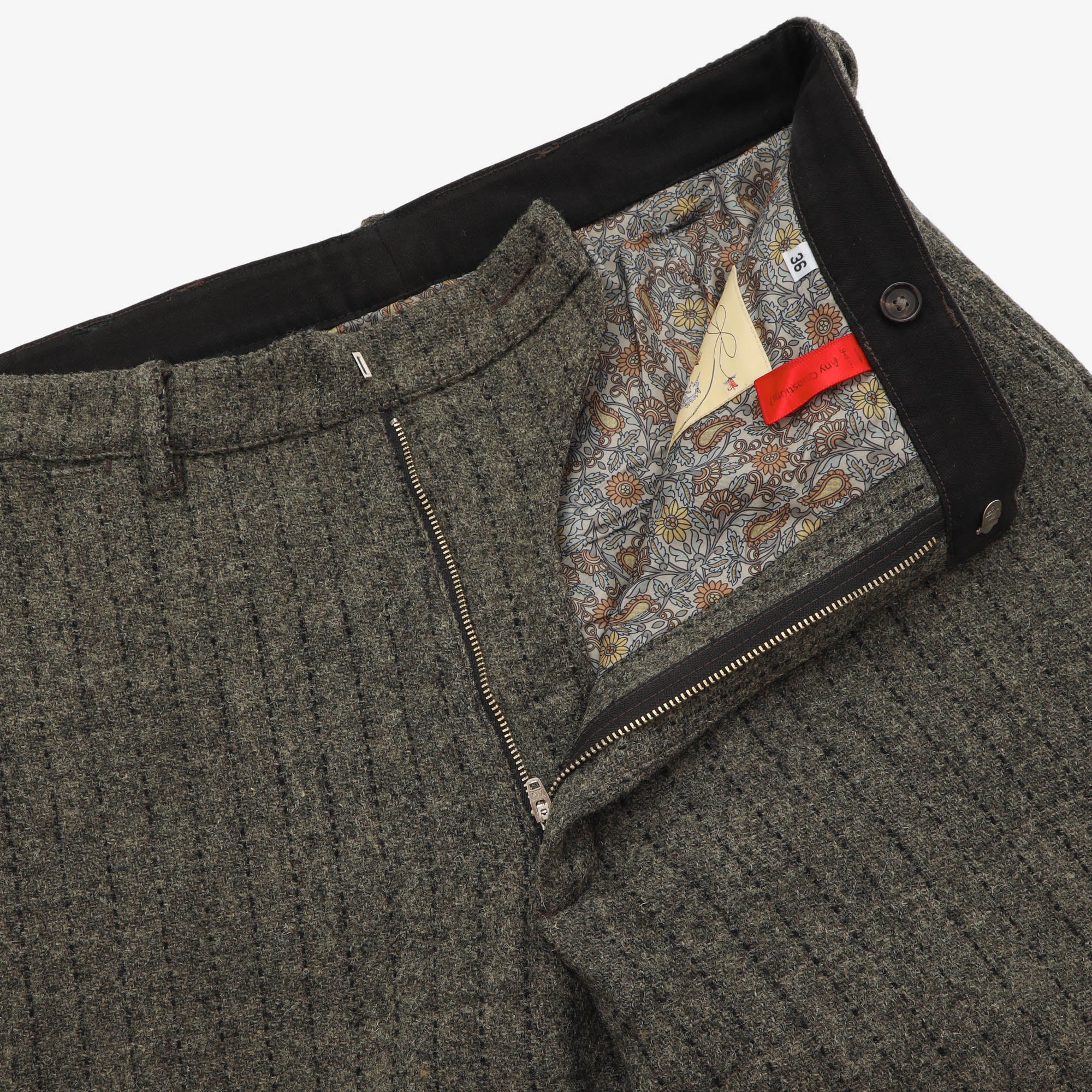 Lined Wool Tweed Trousers (32W X 32L)