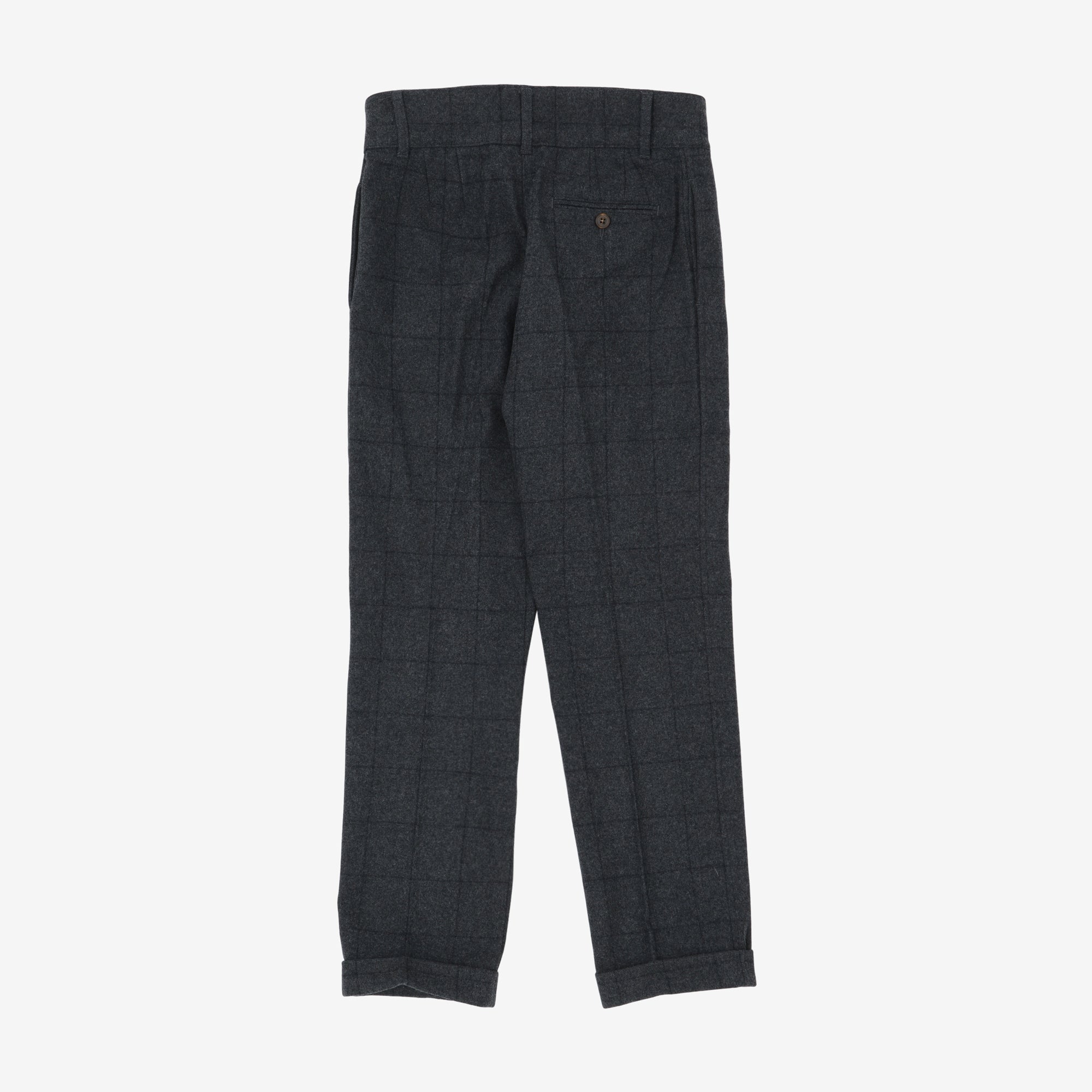 Fox Flannel Check Pleated Trousers (34W X 32L)