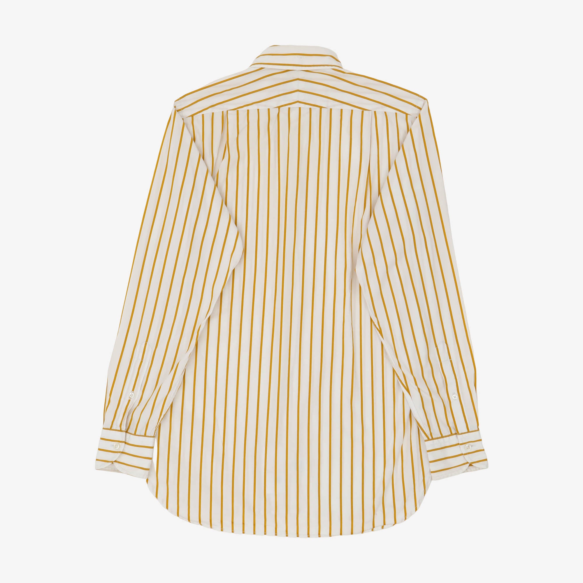 Ticking Stripe Long Point Collar Shirt