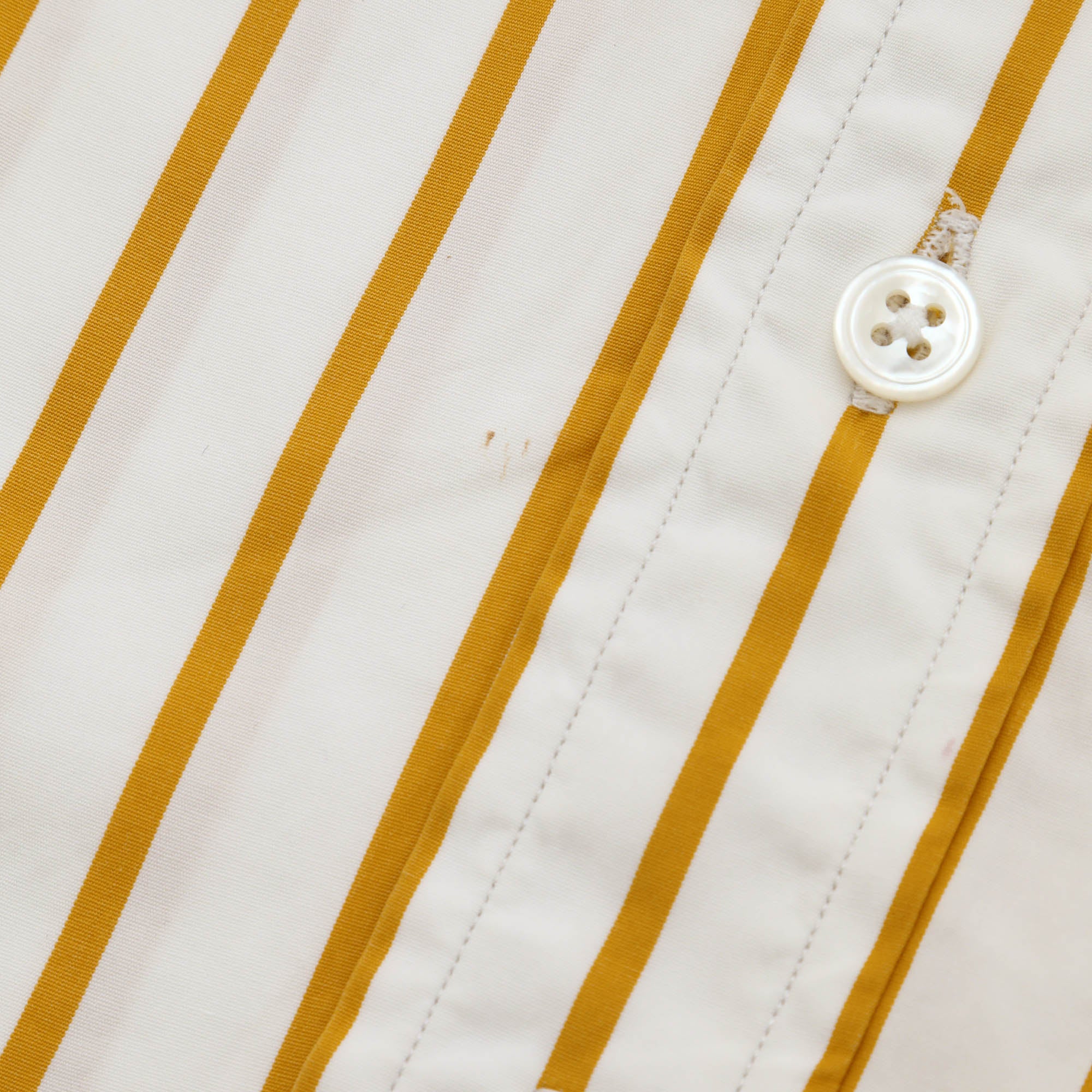 Ticking Stripe Long Point Collar Shirt