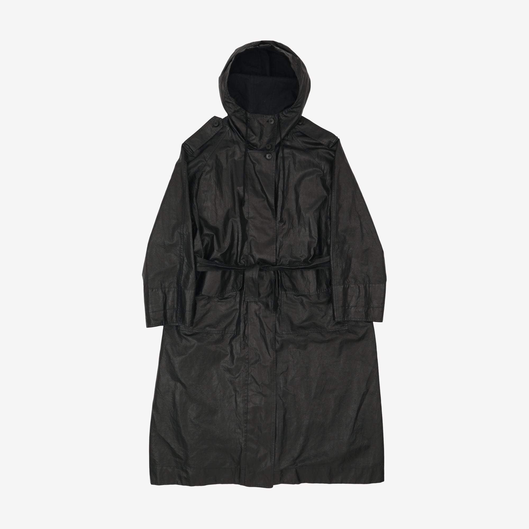 Unlined Belted Technical Parka