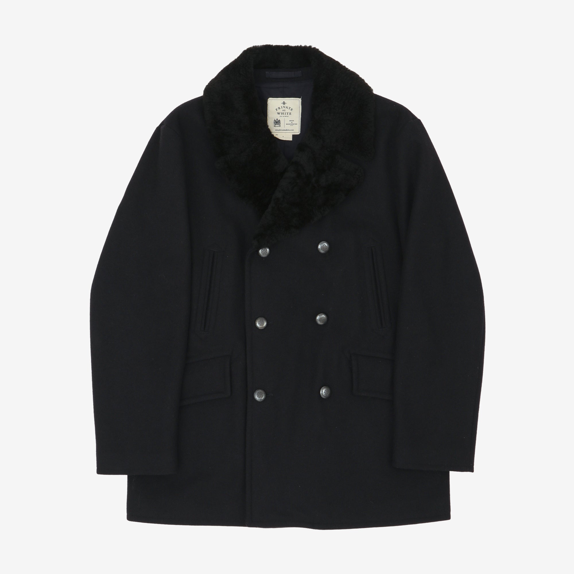 Shearling Collar Manchester Peacoat
