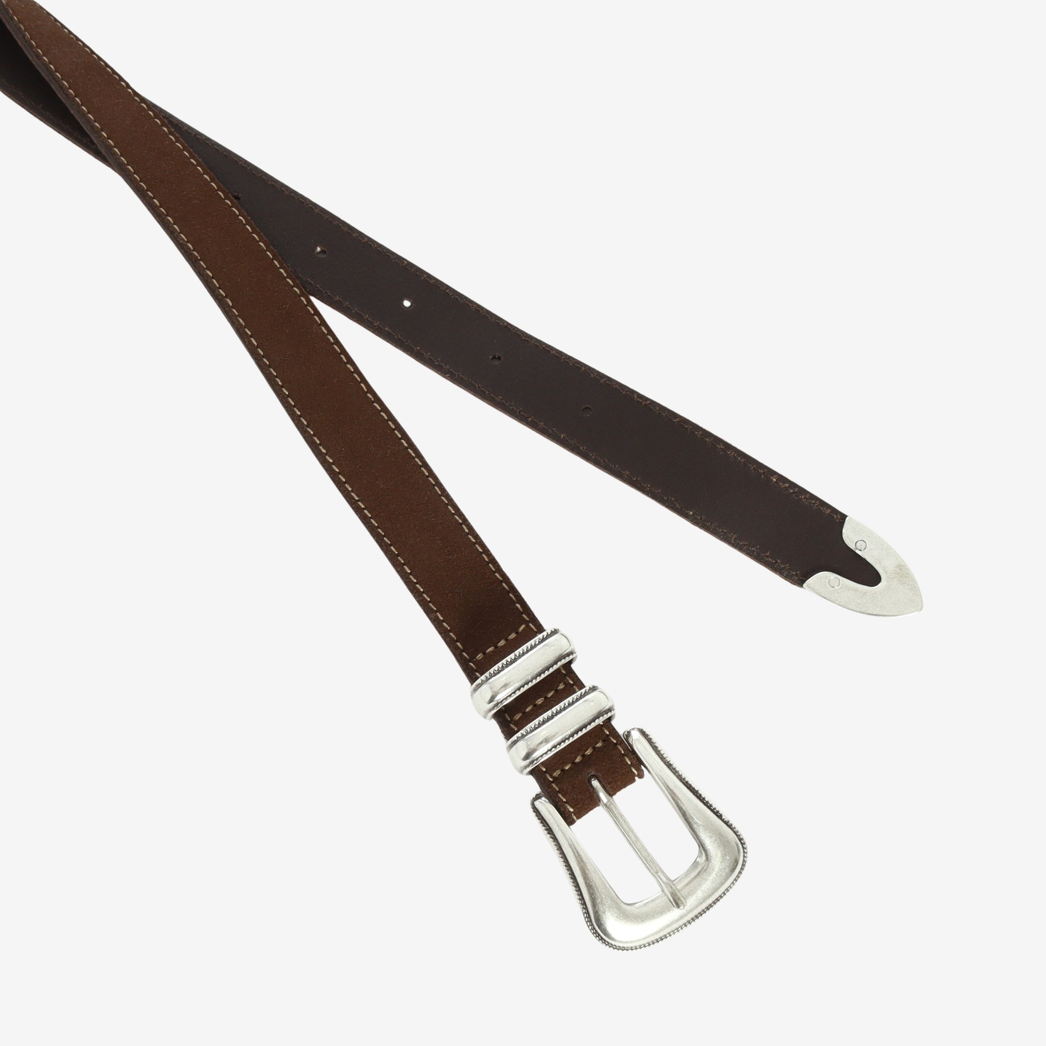 Western Suede Silver Belt