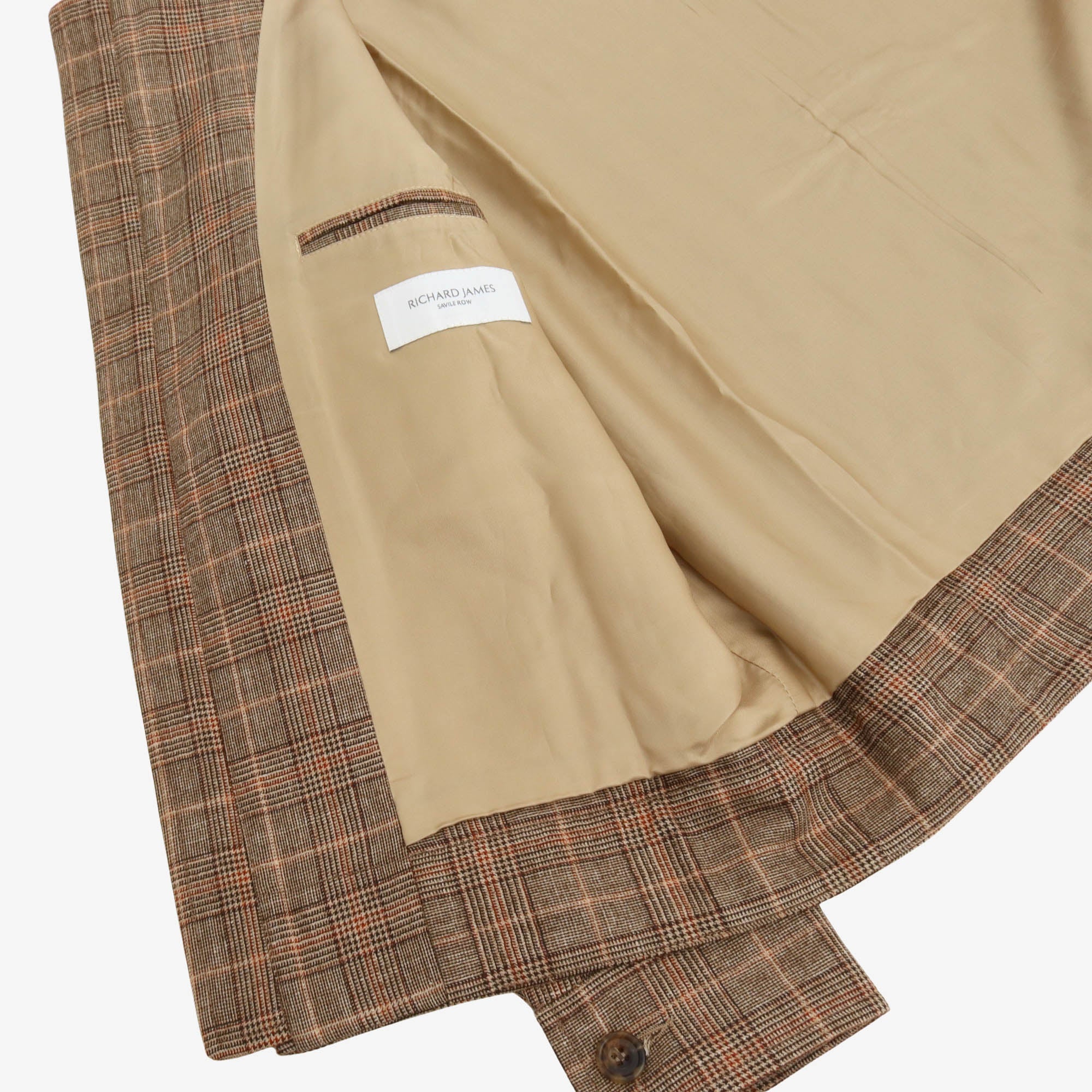 Check Wool Silk Blouson