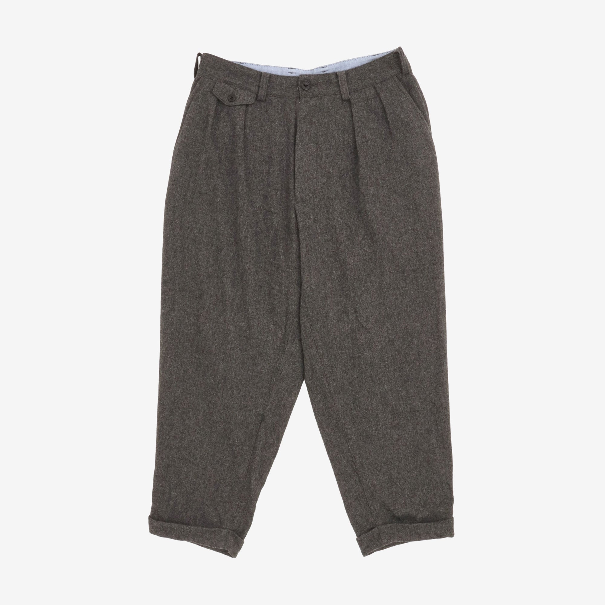 2 Pleat Tapered Flannel Trousers (30W X 24L)
