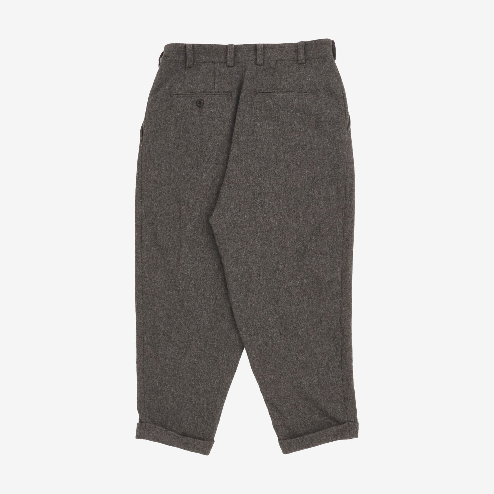 2 Pleat Tapered Flannel Trousers (30W X 24L)
