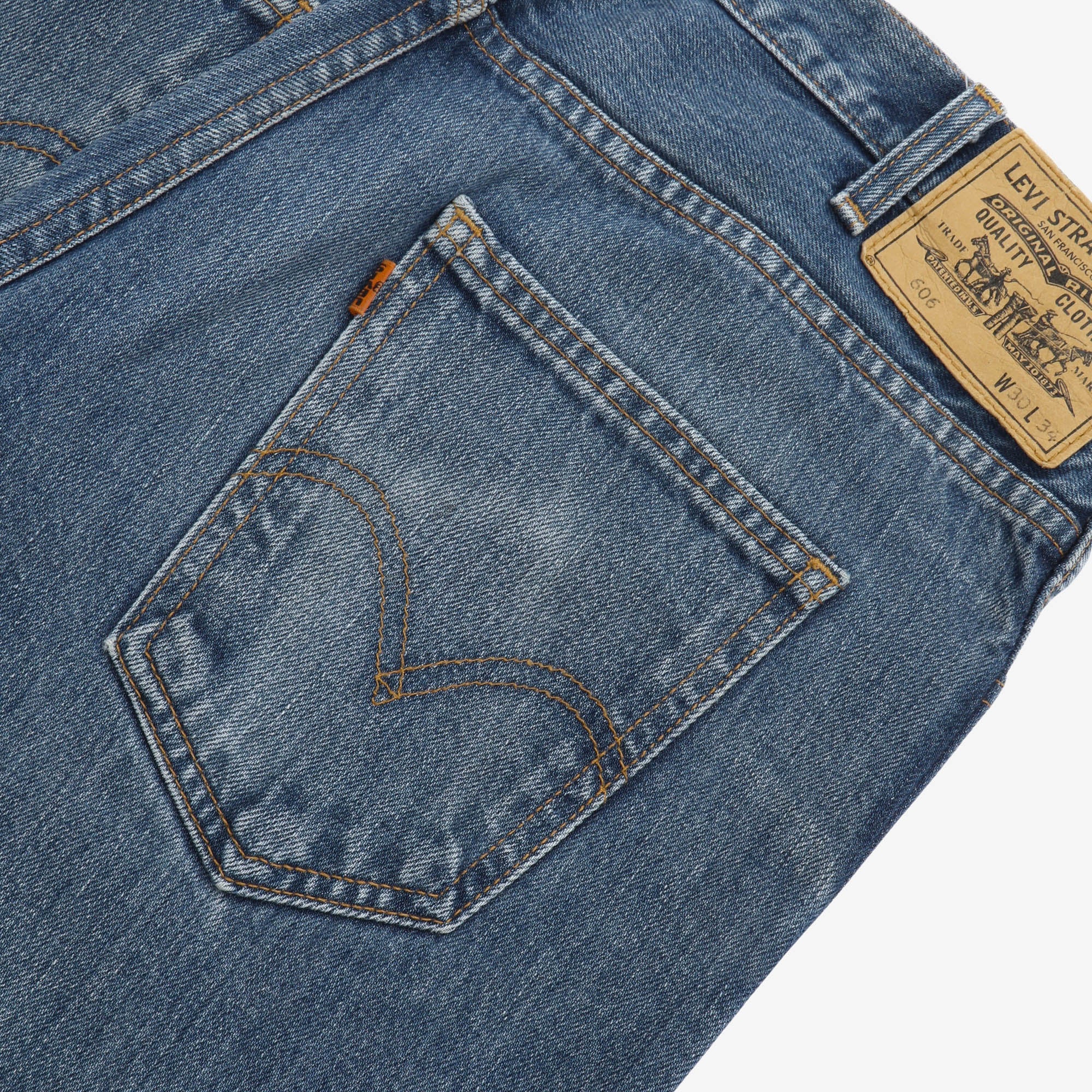 Vintage Orange Tab Lot 606 Denim USA (32W X 30.5L)