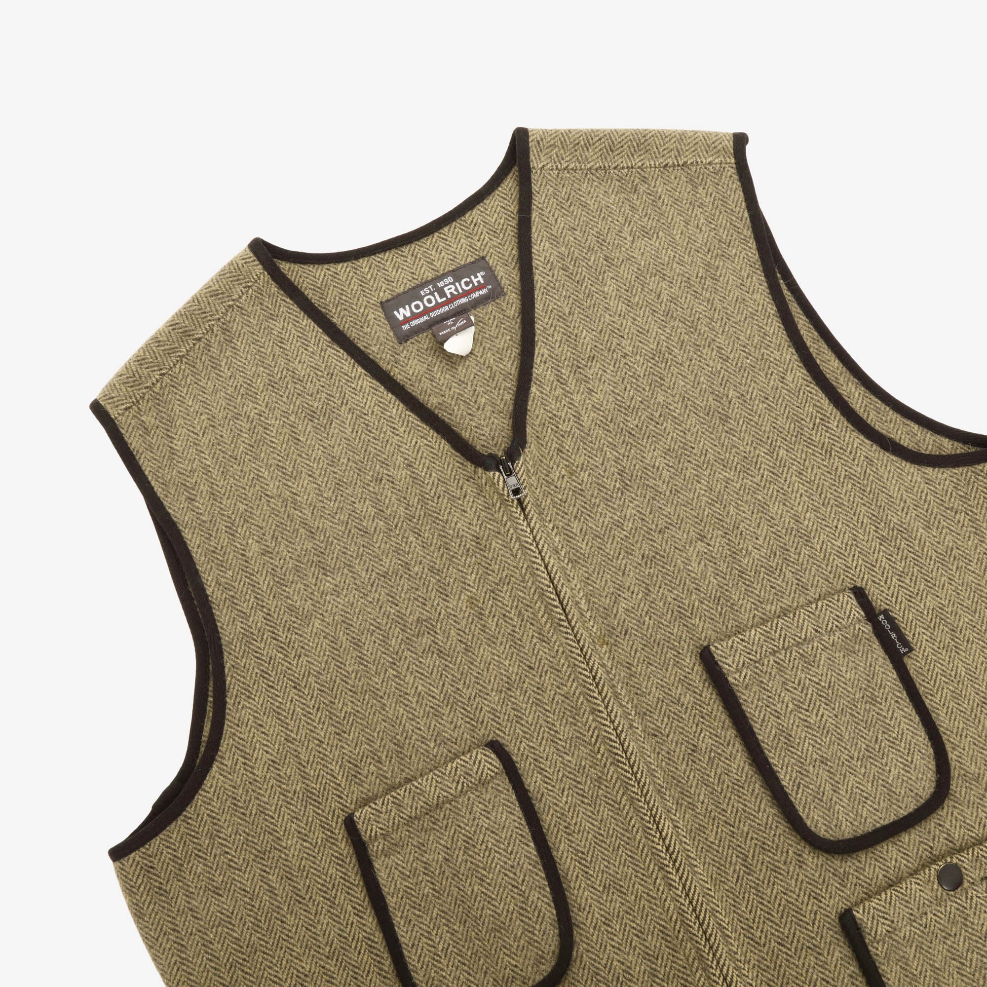 Herringbone Tweed Utility vest