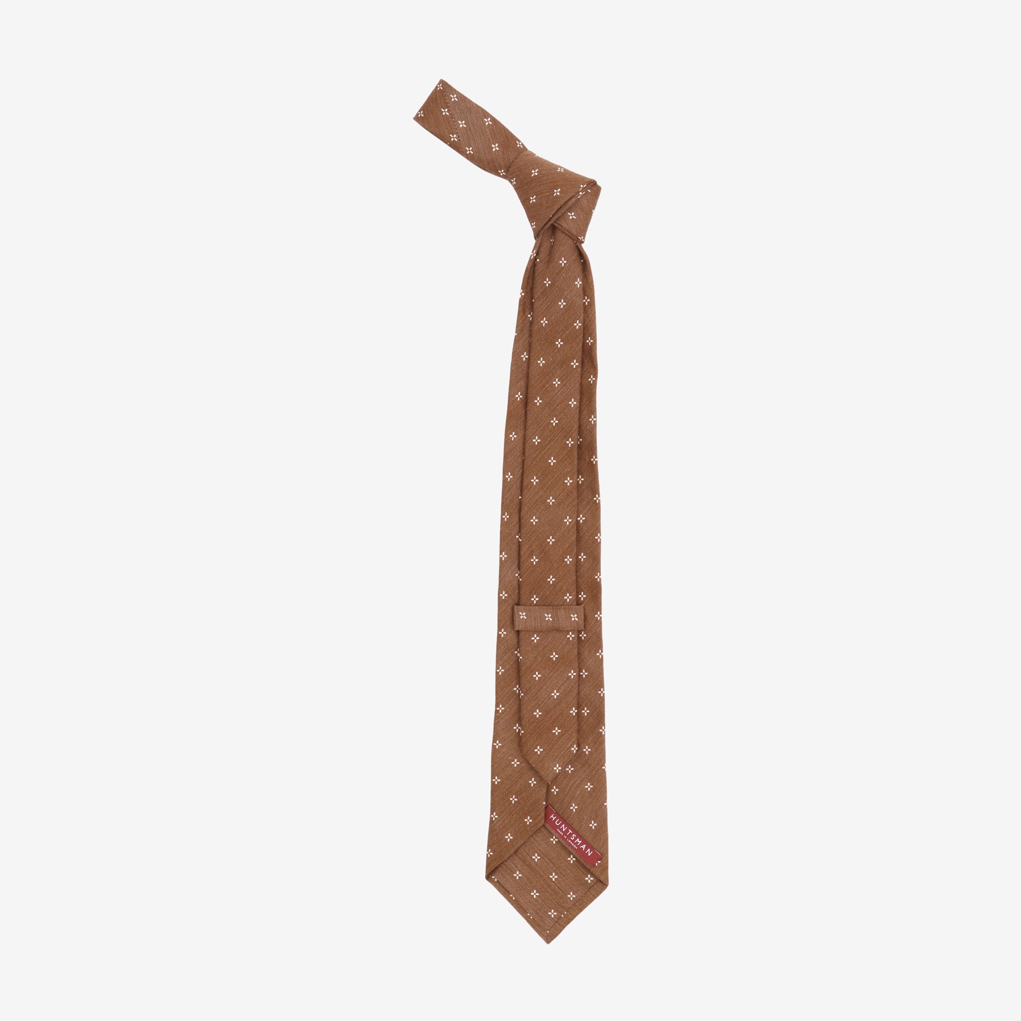 Cross Design Linen Silk Tie