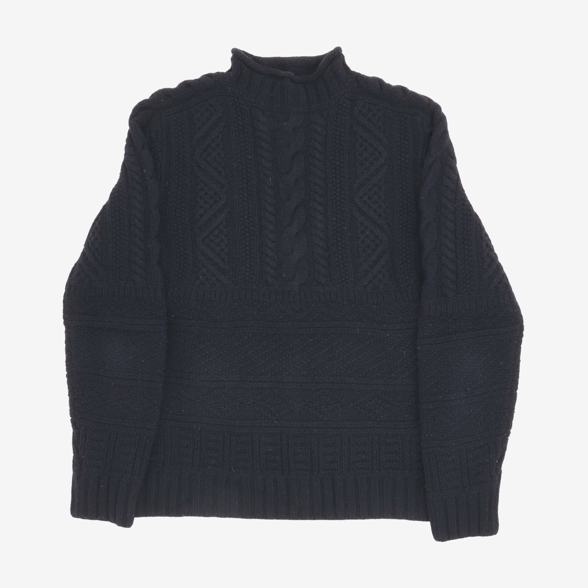 Purple Label Aran Cable Knit Sweater
