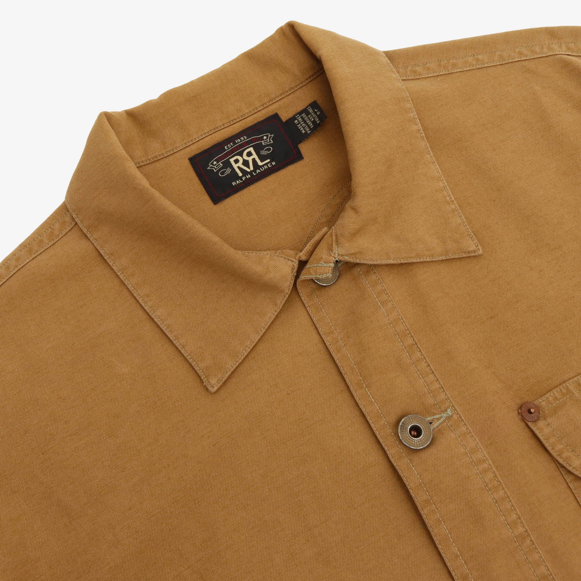 Linen Blend Utility Work Shirt